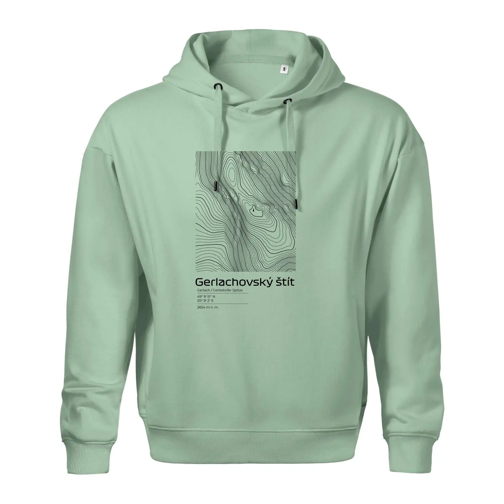 Gerlachovský štít - vrstevnice v obdélníku