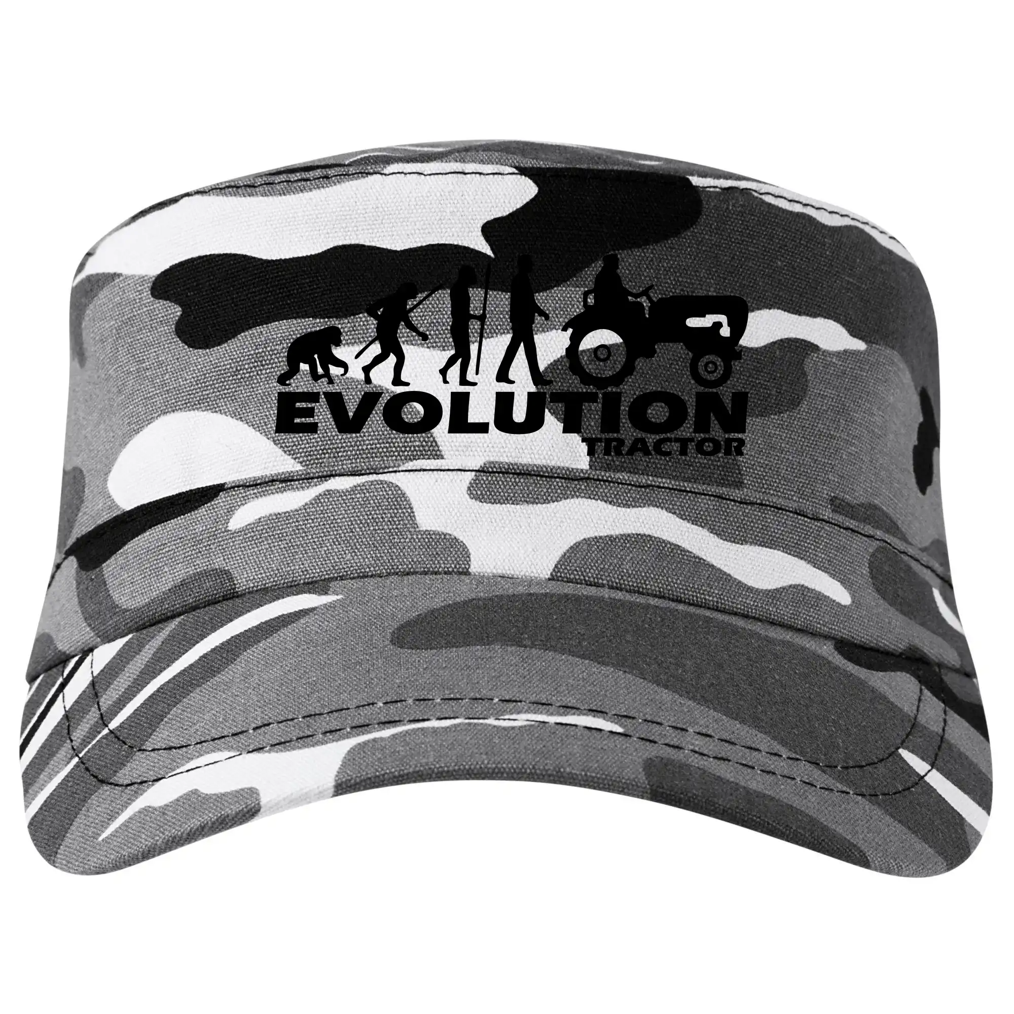 Tričká s potlačou evolúcia - Evolúcia traktor - Šiltovka CAMO