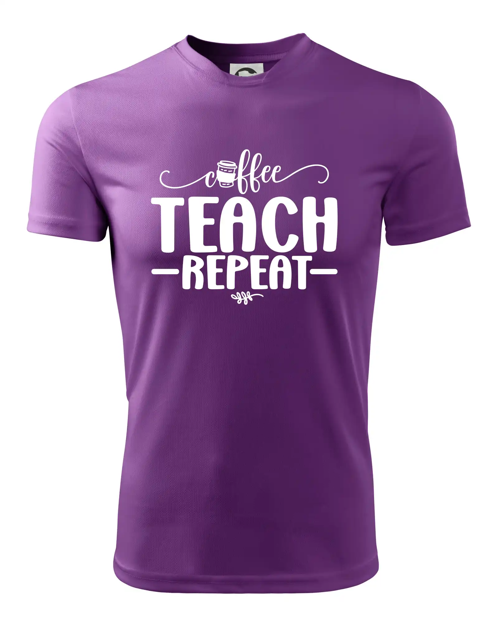 Učiteľské tričká - Coffee teach repeat - Detské tričko športové