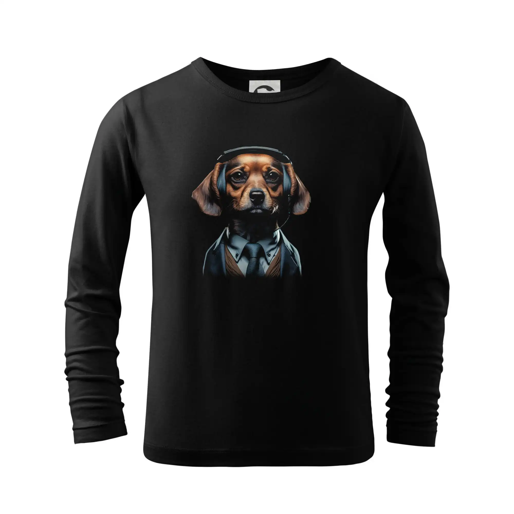 Tričká s motívom jazvečíka - Jezevčík v obleku - Tričko detské Long Sleeve