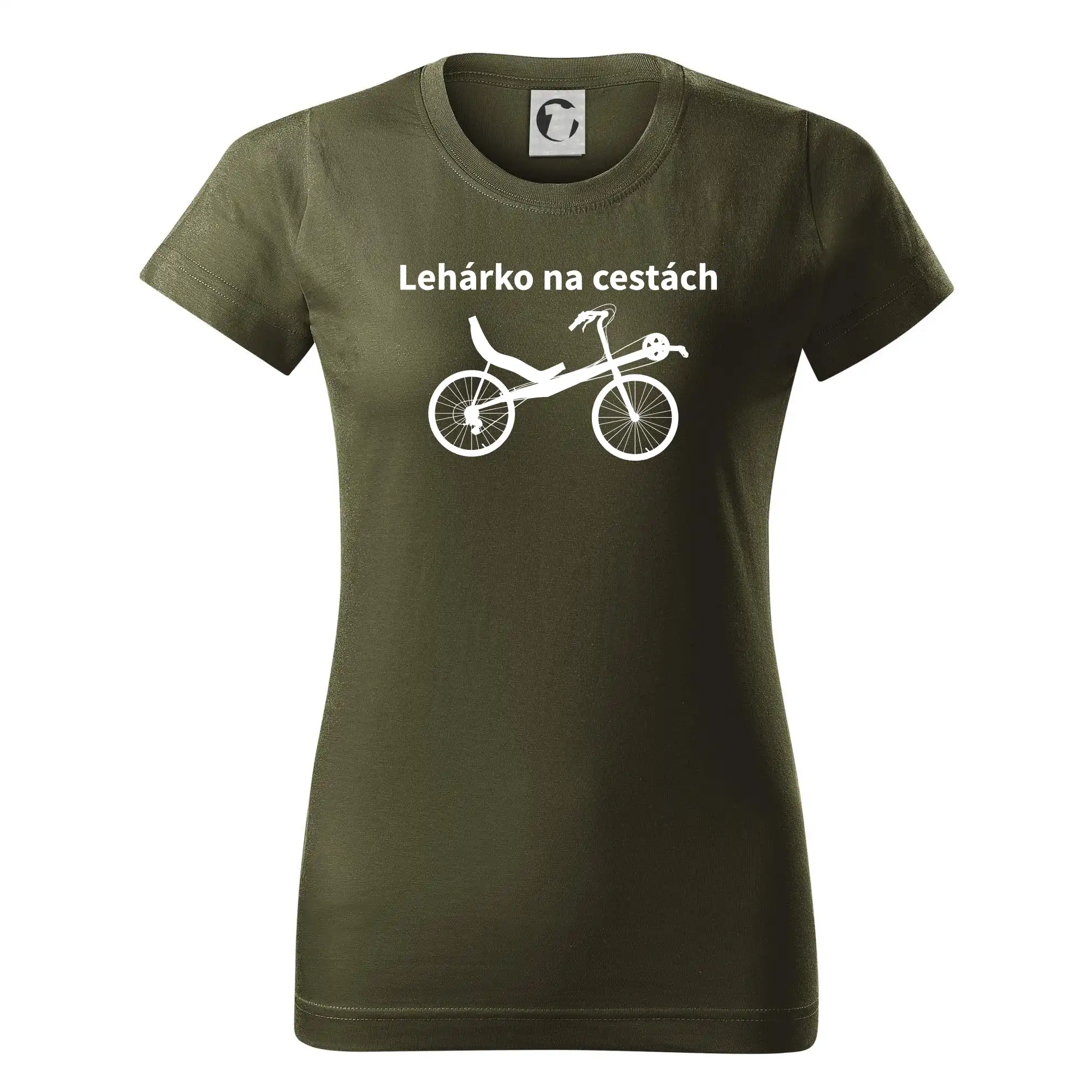 Tričko ako darček pre cyklistu - Lehárko na cestách - Dámske tričko basic - ľahko voľnejšie a dlhšie