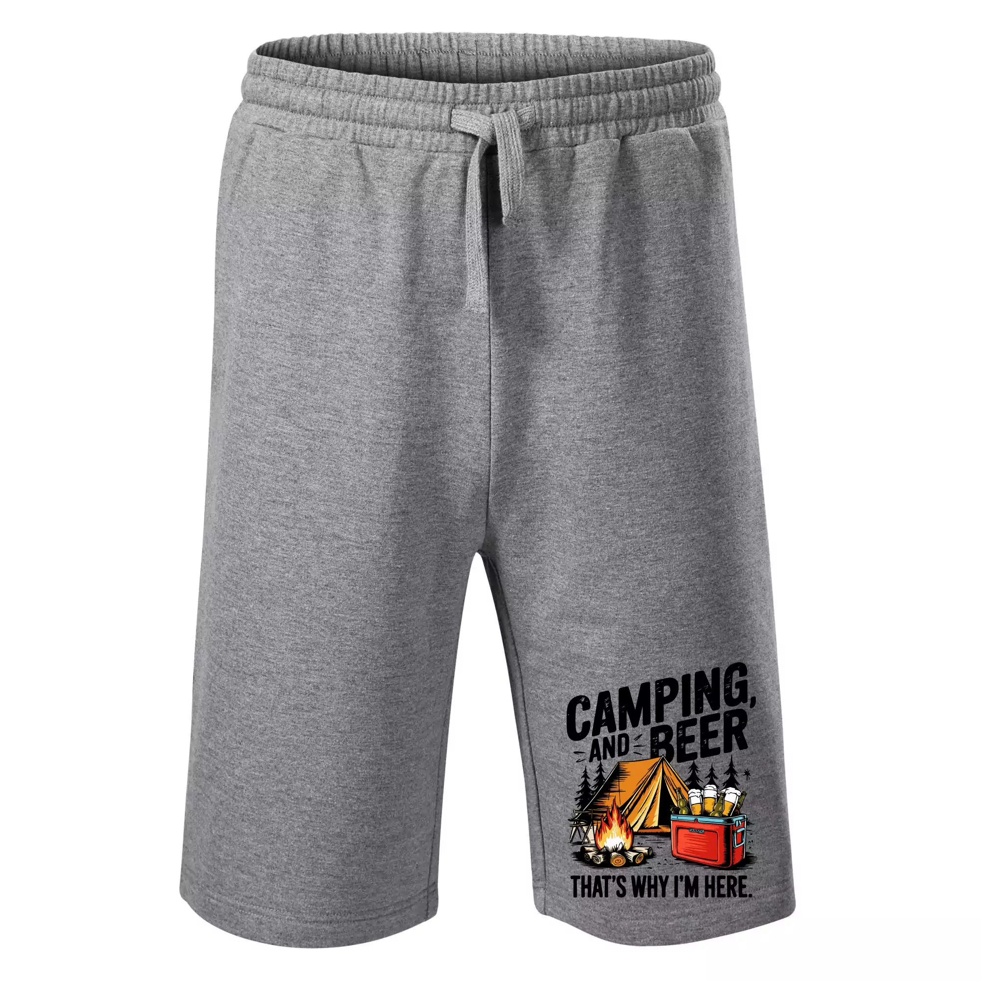 Černý nápis nápis Camping and beer