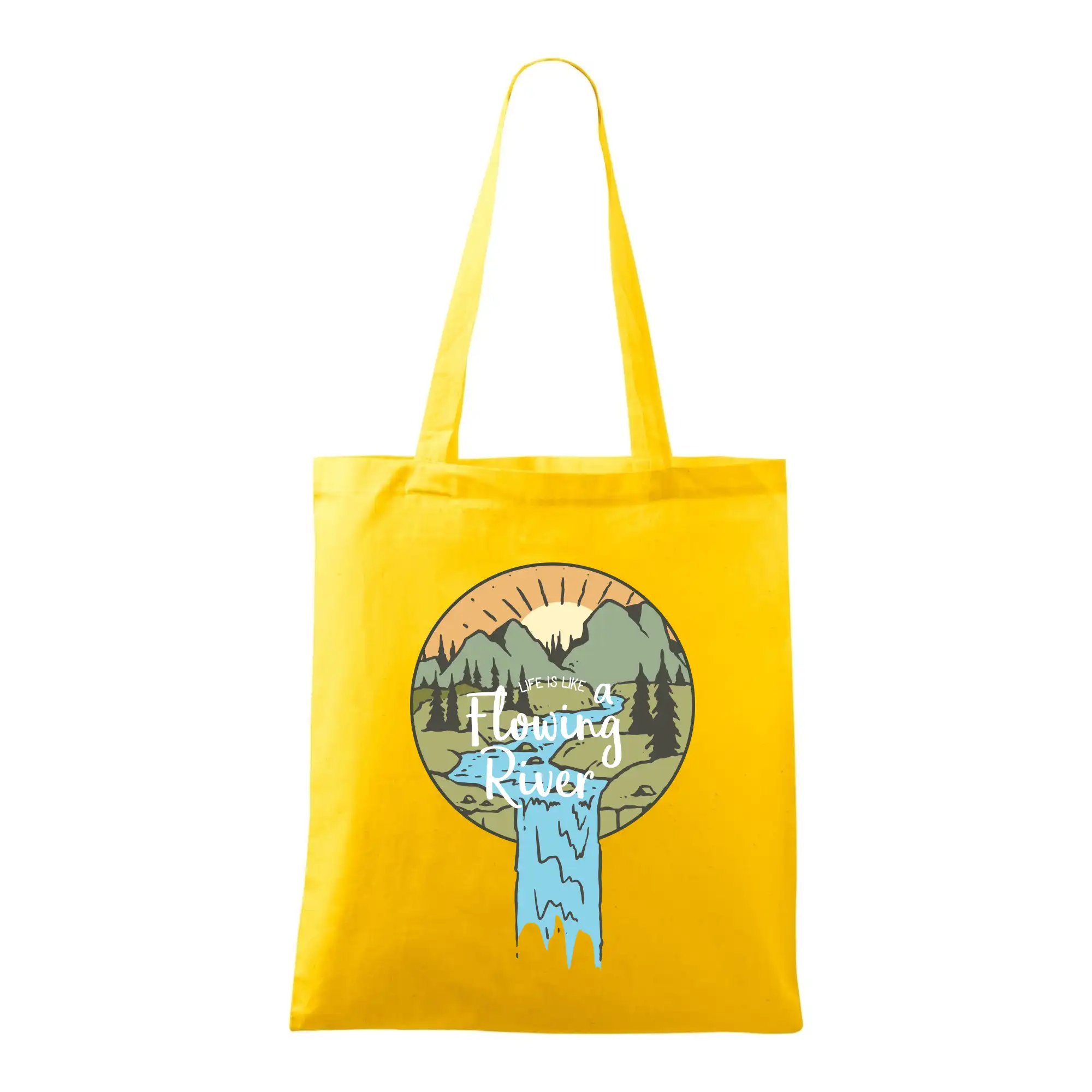 Vodácke tričká - Life is like a Flowing river - Taška bavlnená