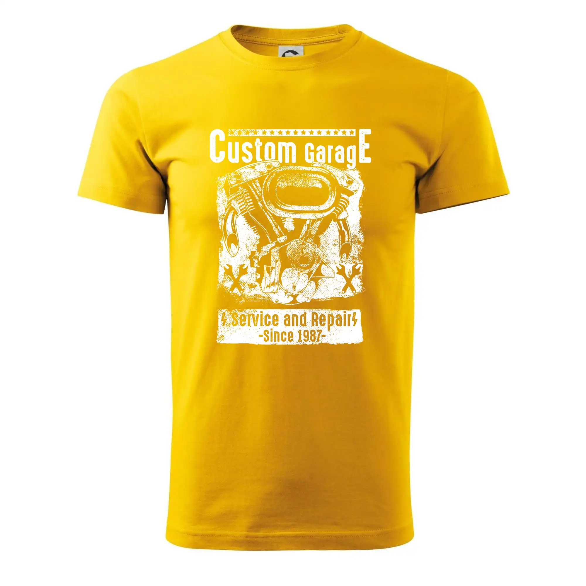 Chopper triko - Custom Motorcycle Garage - Klasické pánske tričko vyššej gramáže