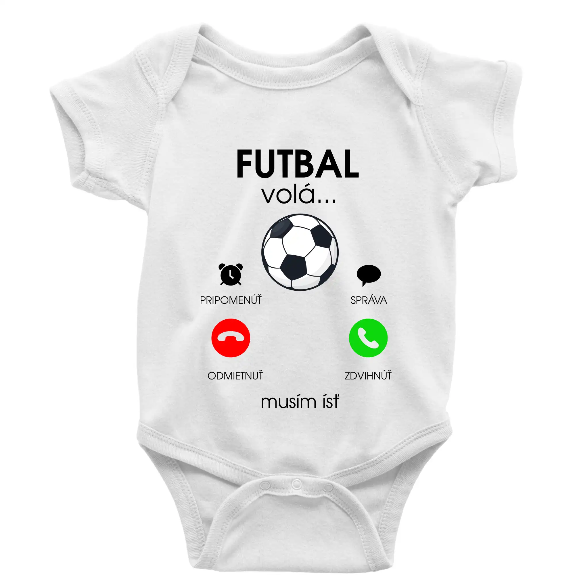 Tričká pre futbalistov - Futbal volá - Body dojčenské s krátkym rukávom