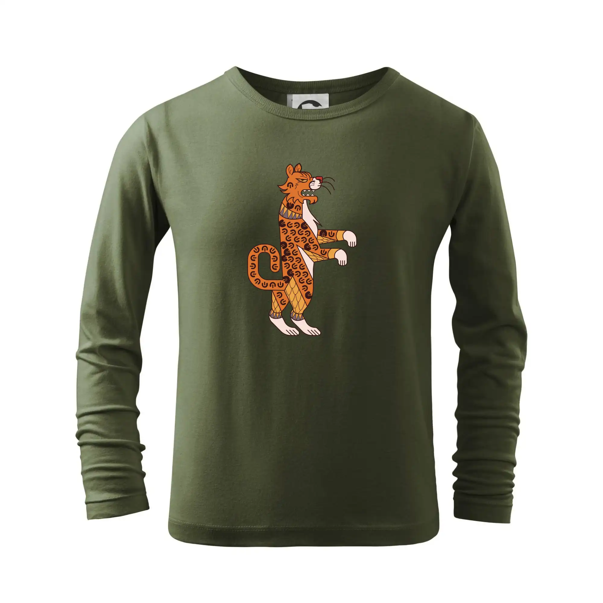 Mayovia / Aztékovia na tričku - Mayovia - zvieratá tiger - Tričko detské Long Sleeve