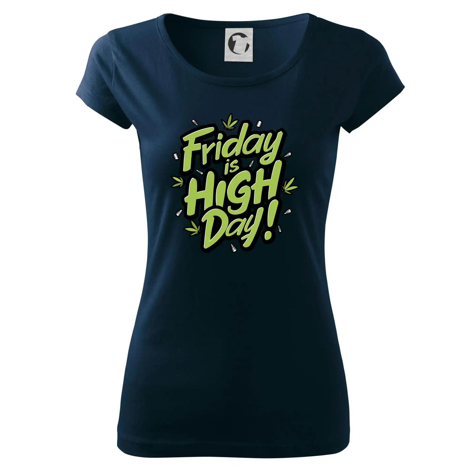 Tričká pre pohodový ľudí - Marihuana - Friday is high day - Dámske tričko Pure
