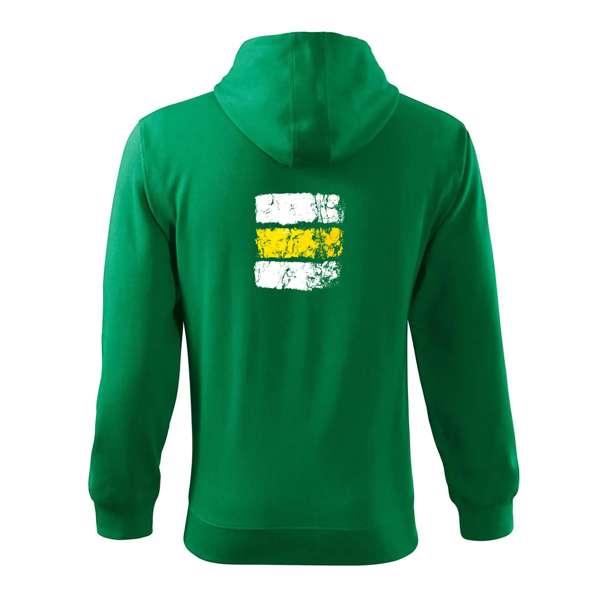 Trička pre cestovateľov - Turistická značka - žltá - Mikina s kapucňou na zips trendy zipper