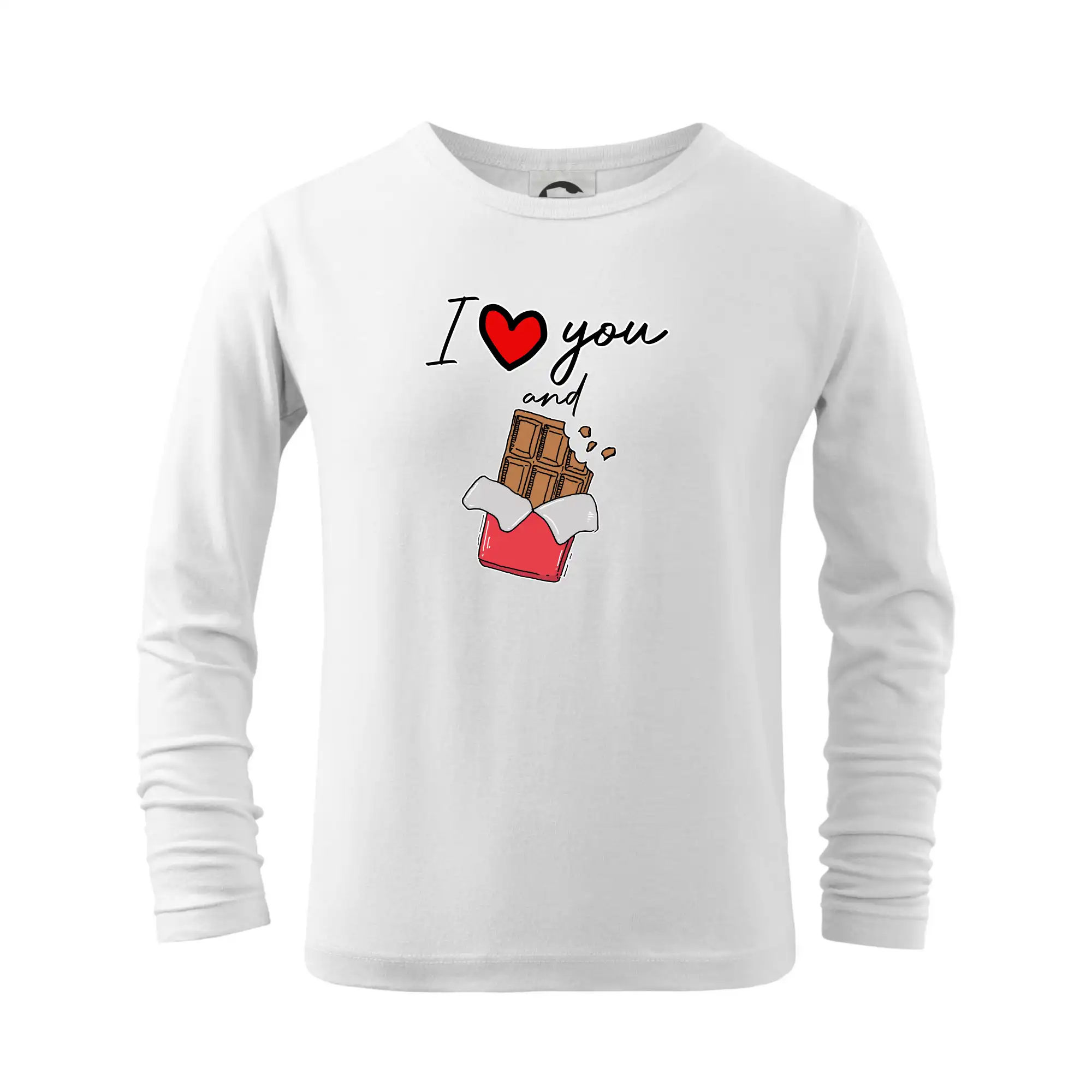 I love you and chocolate - Tričko detské Long Sleeve