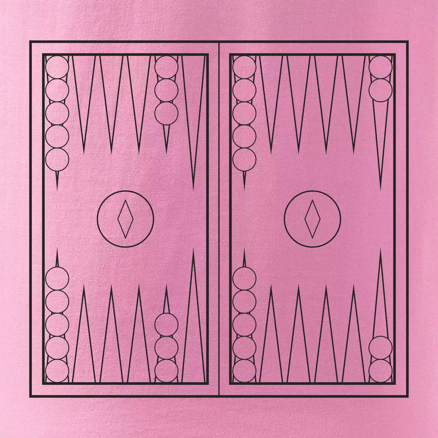 Backgammon černobílý