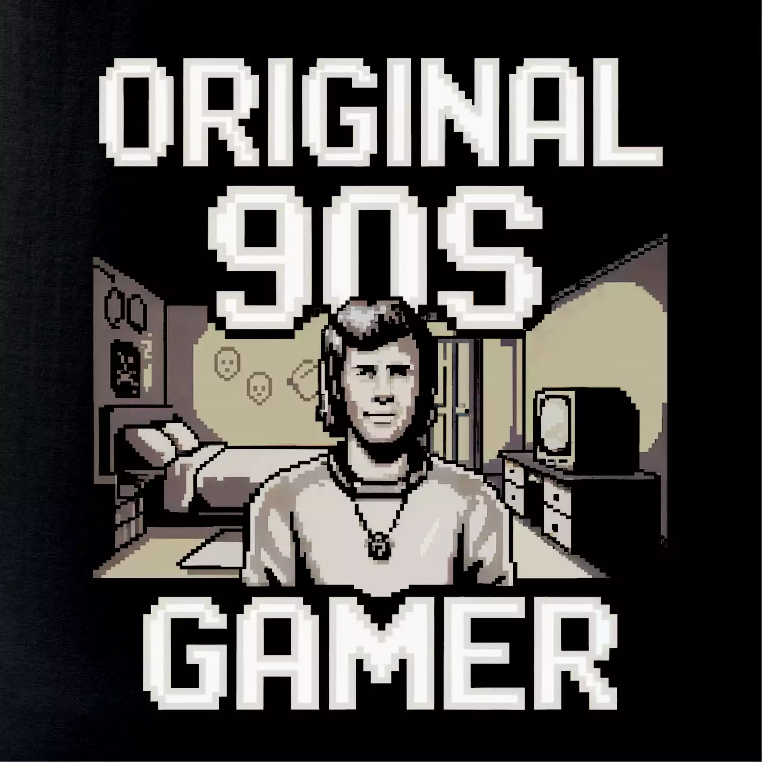 Original 90s gamer - béžový