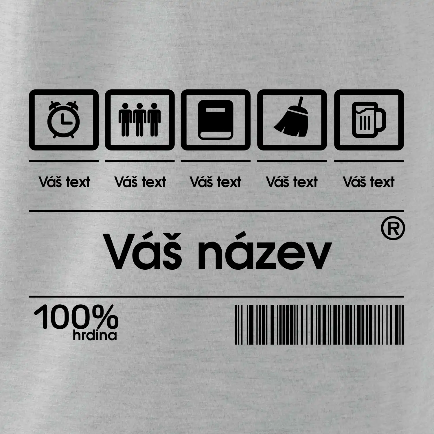 Čárový kód - Vlastní text
