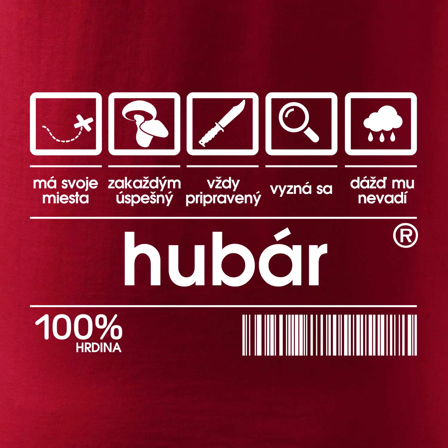 Čiarový kód - Hubár