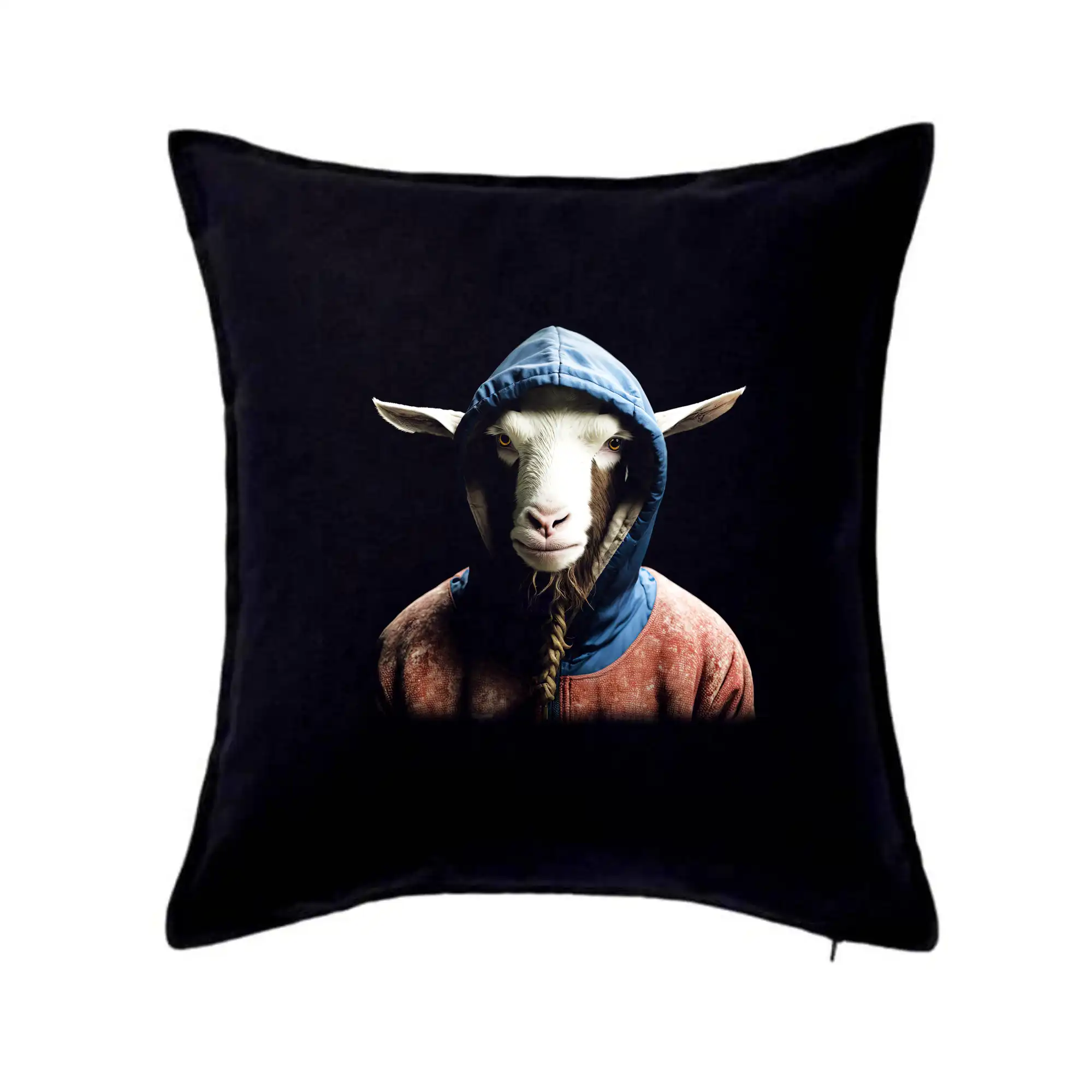 Tričká so zvieratami - Koza v bundě - Vankúš 50x50