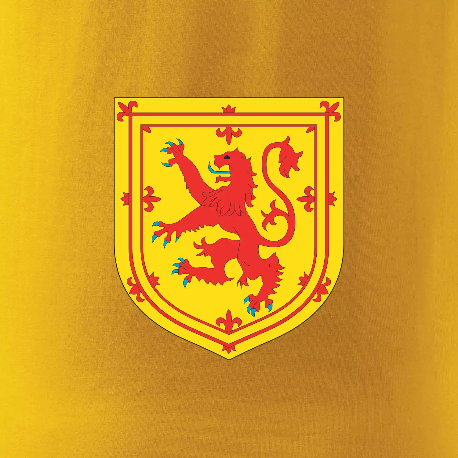 Skotský lev na hrudi