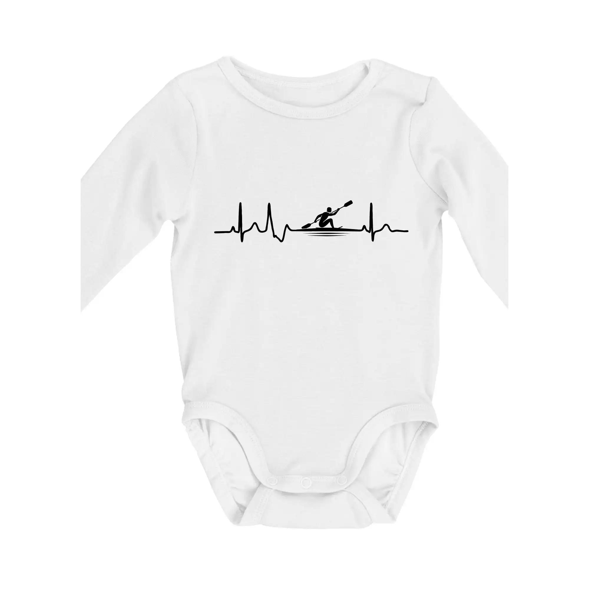 Vodácke tričká - EKG pádlovania - Body dojčenské s dlhým rukávom