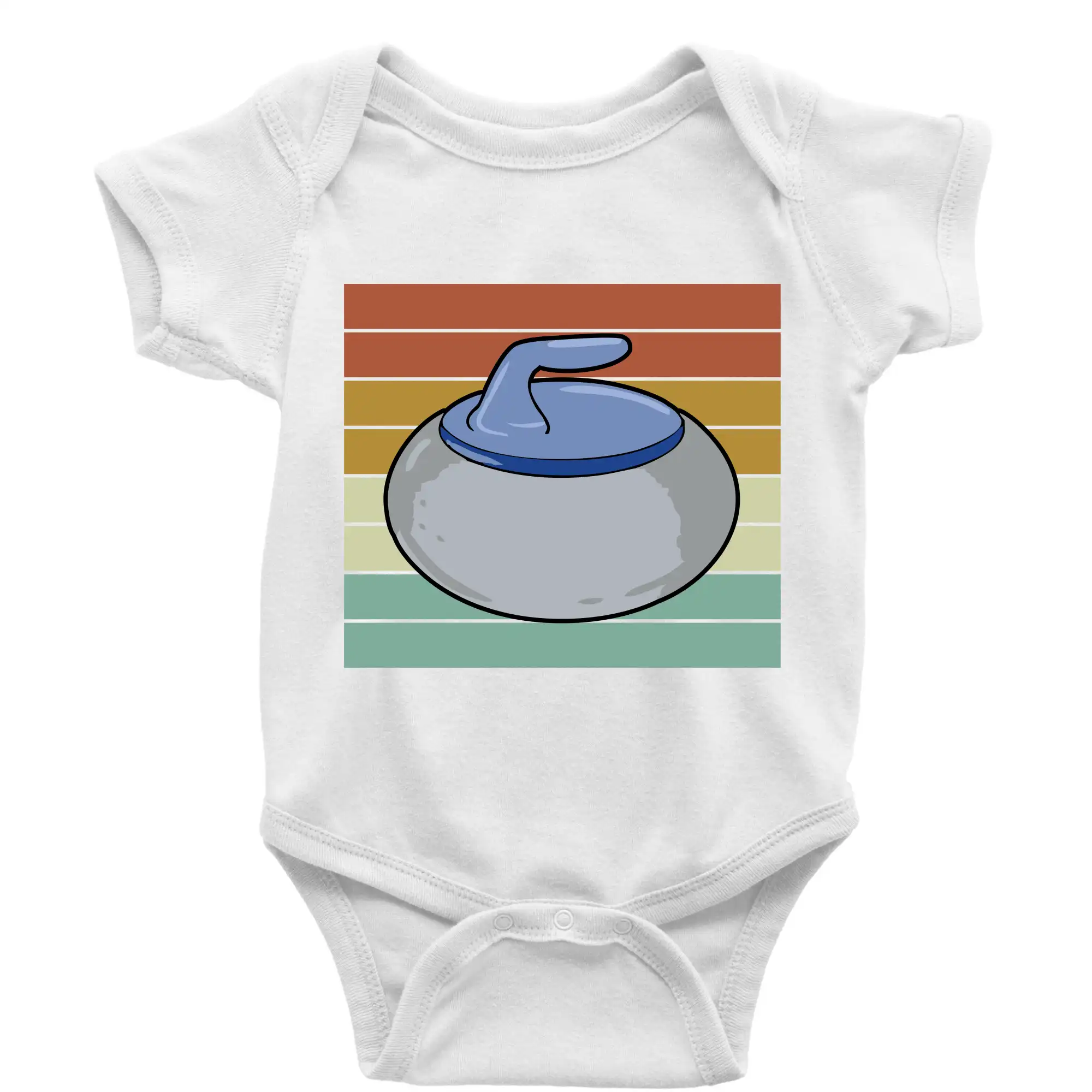 Ostatné športy - Curling vintage - Body dojčenské s krátkym rukávom