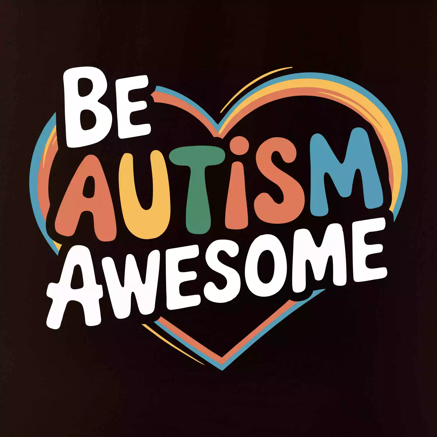 Be autism awesome srdce
