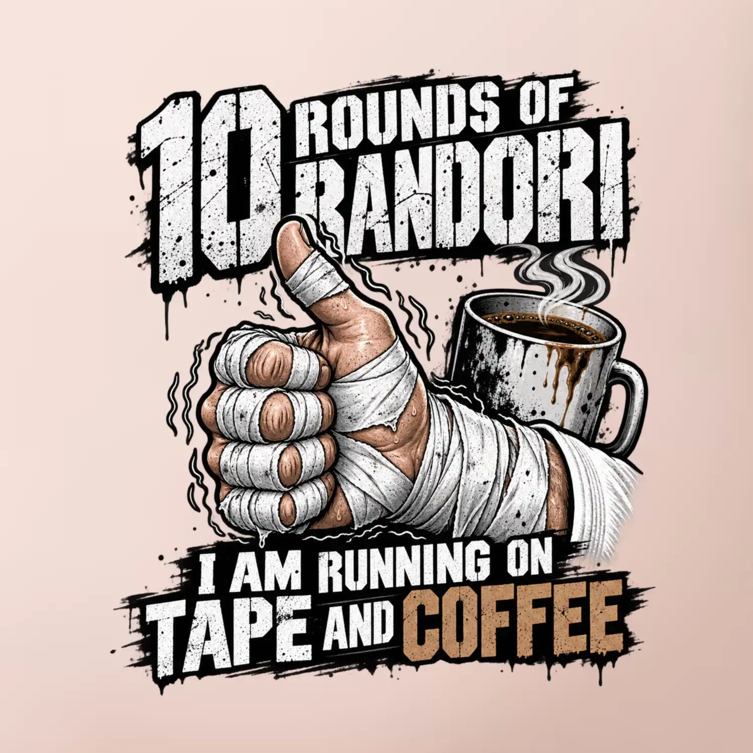 Randori 10 rounds tape and coffee