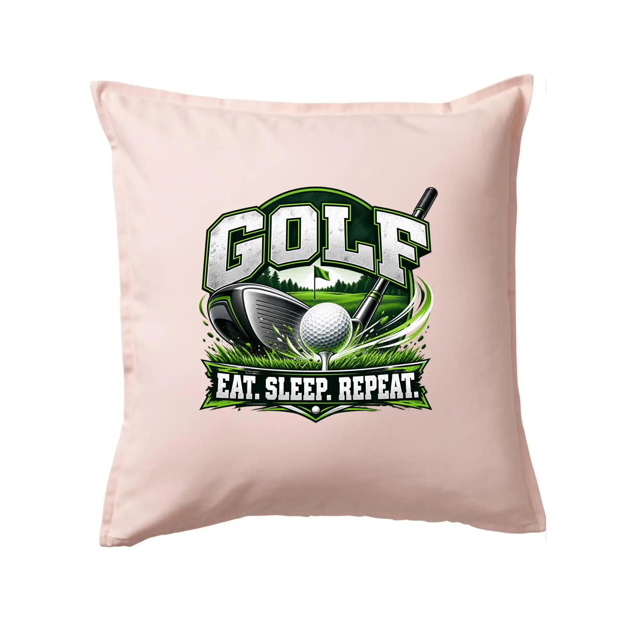 Golfová hůl s míčkem eat sleep repeat