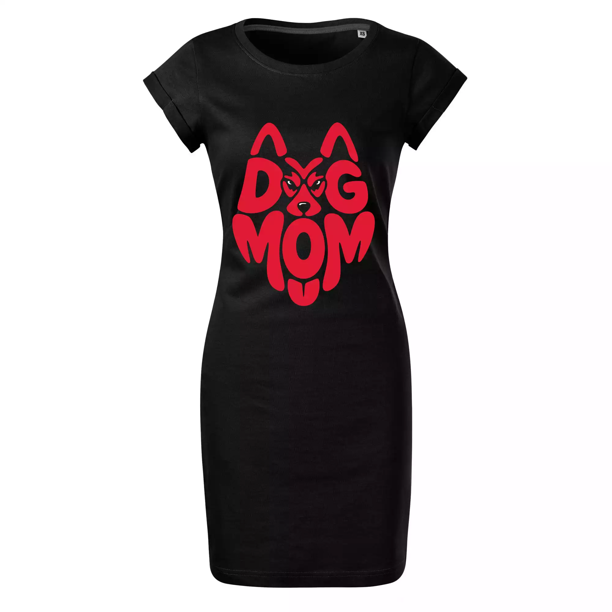 Dog mom nápis v hlavě