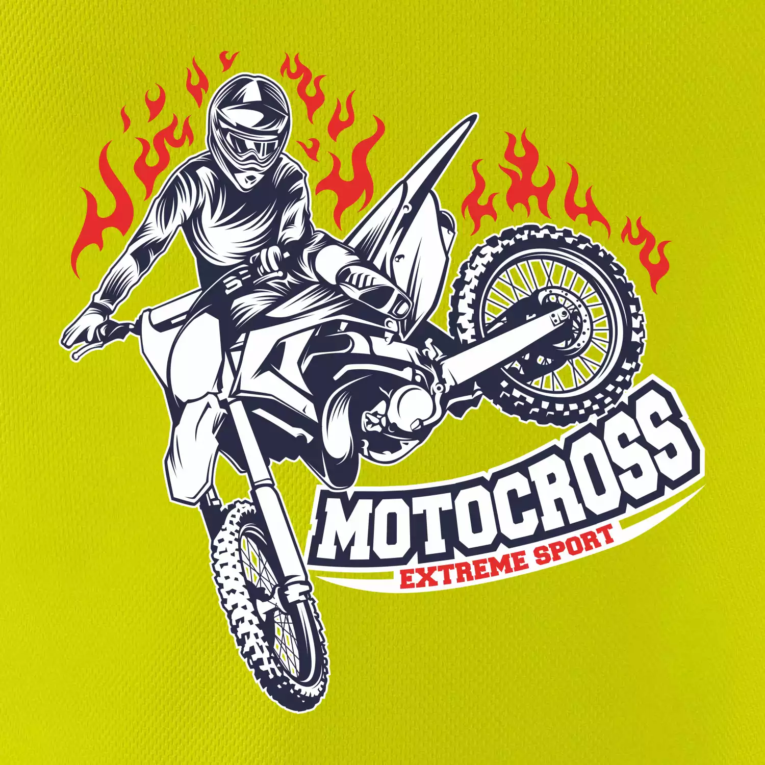 Motocross extreme sport fire