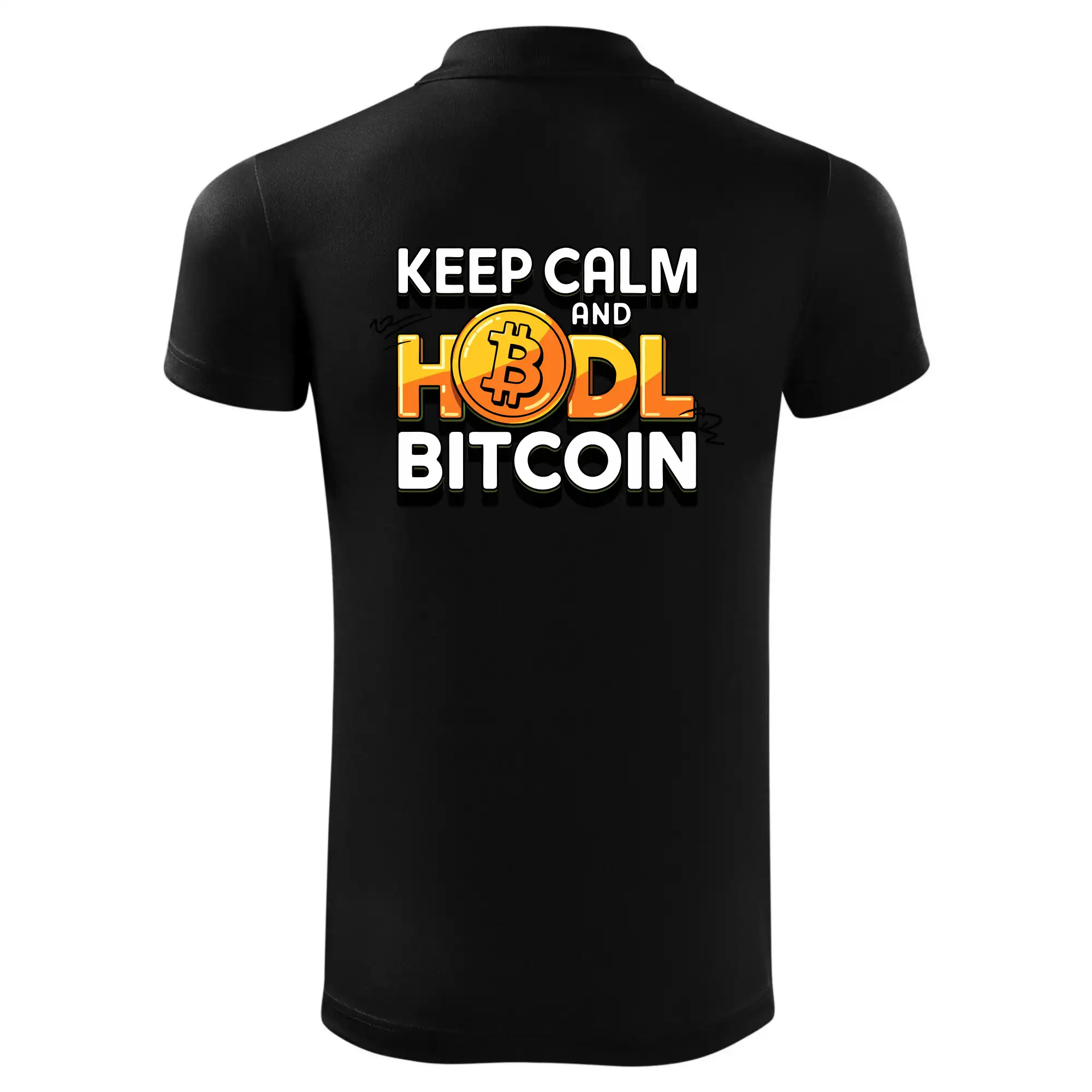 3D nápis Keep Calm and HODL Bitcoin