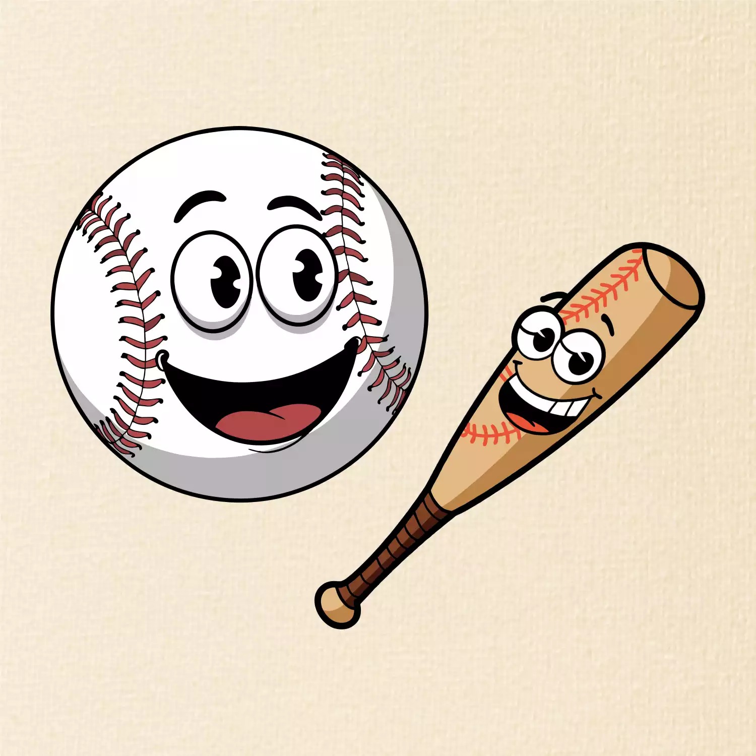 Parové triko - baseballová pálka a míček