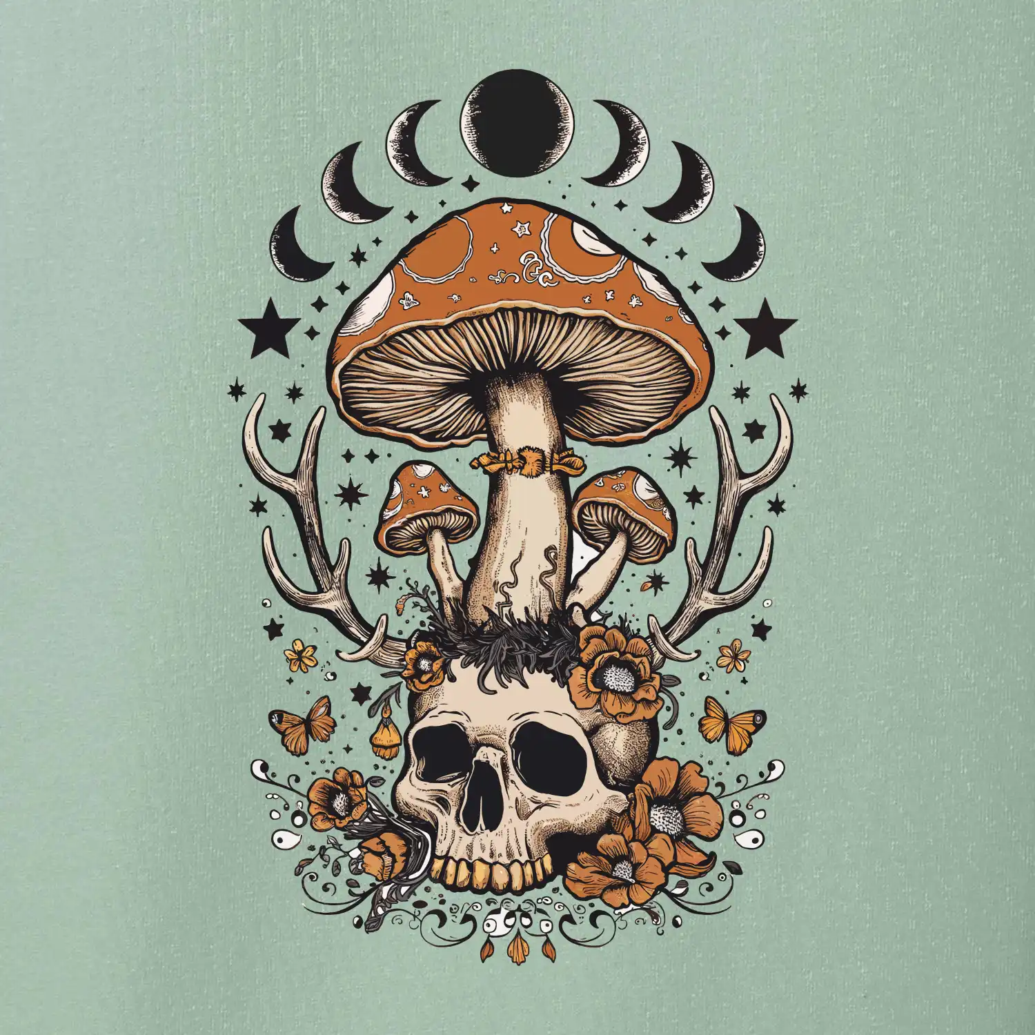 Goblincore magical mushroom