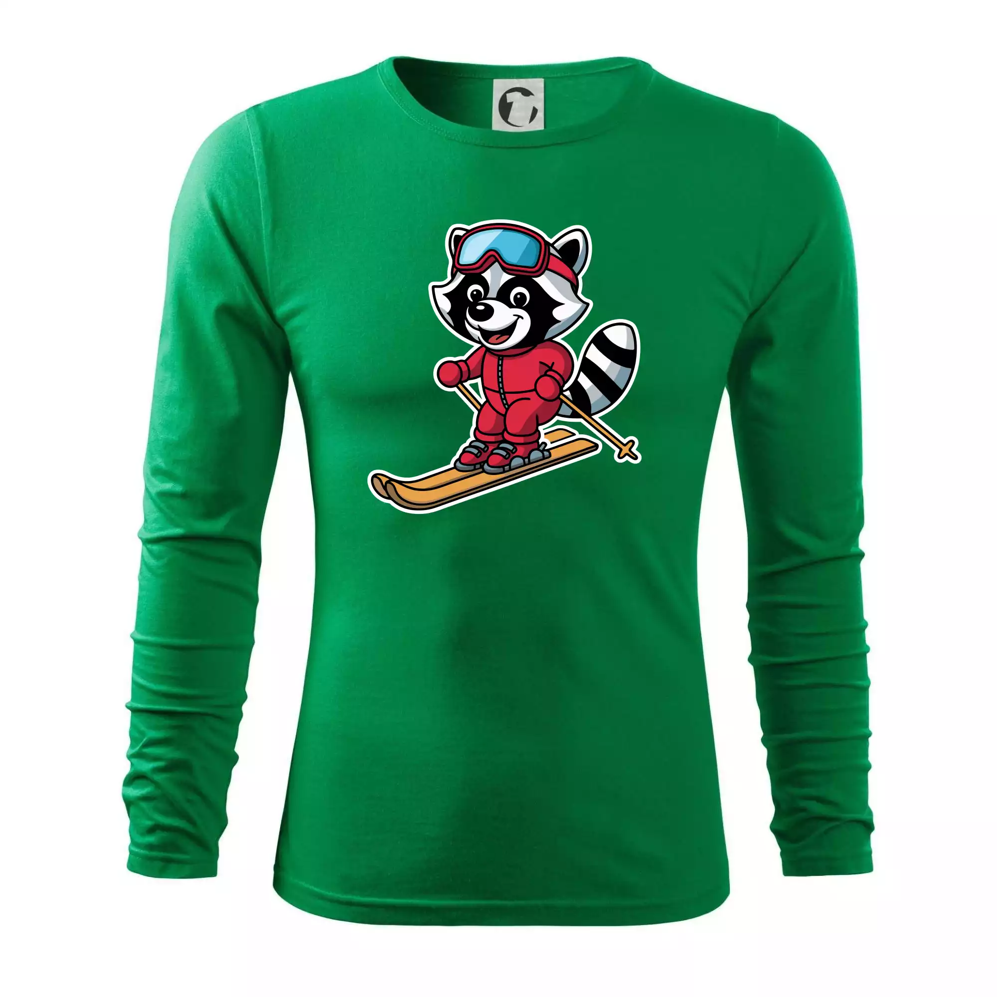 Mýval na lyžích - kreslený