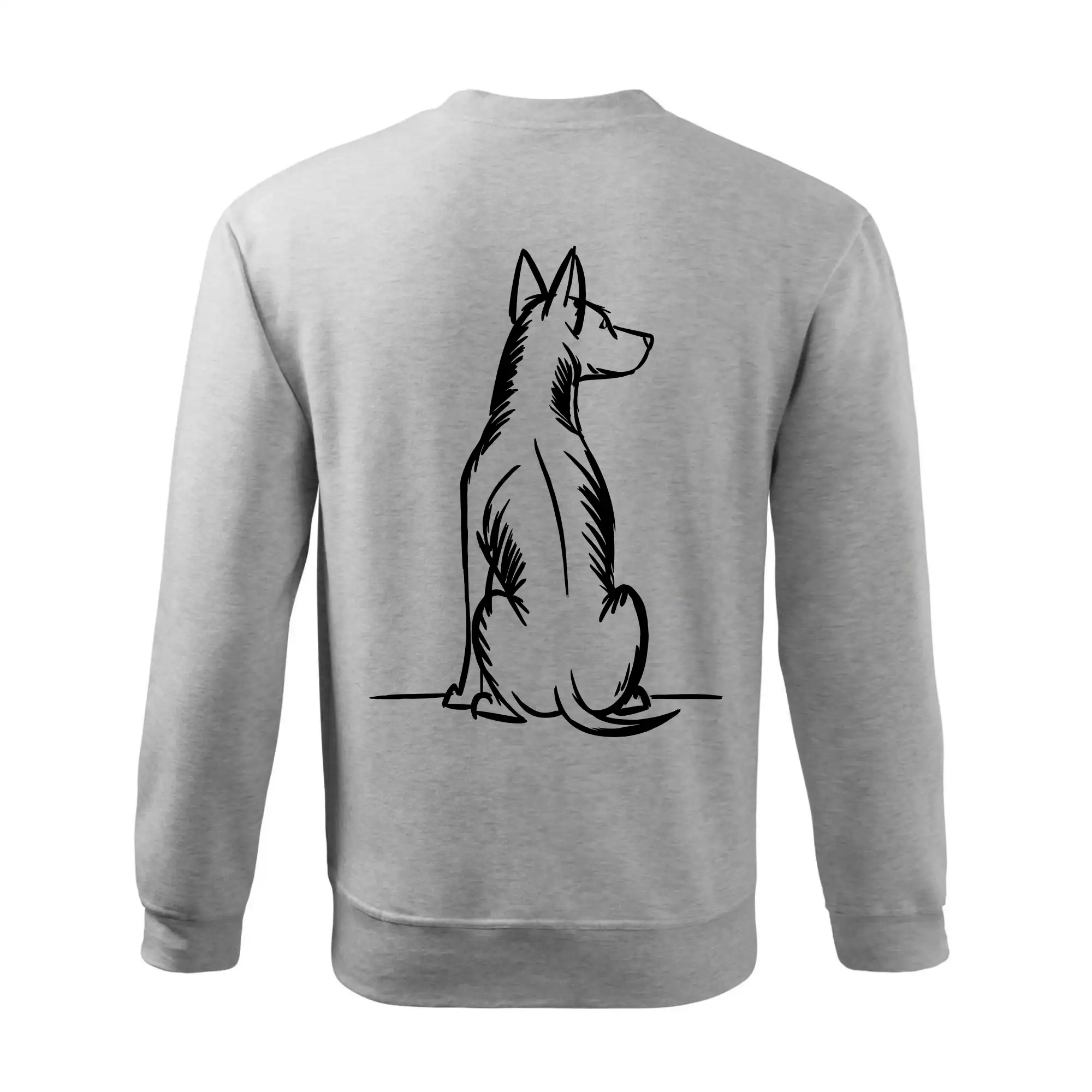 Pes kreslený zezadu