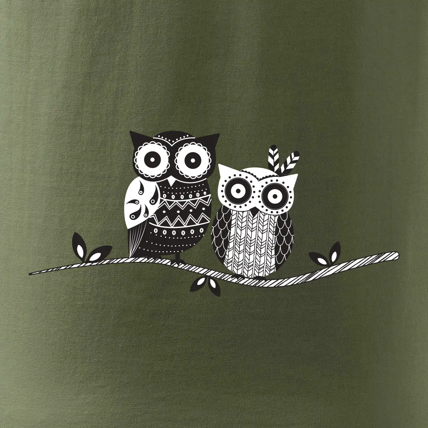 Dvě sovy abstraktní