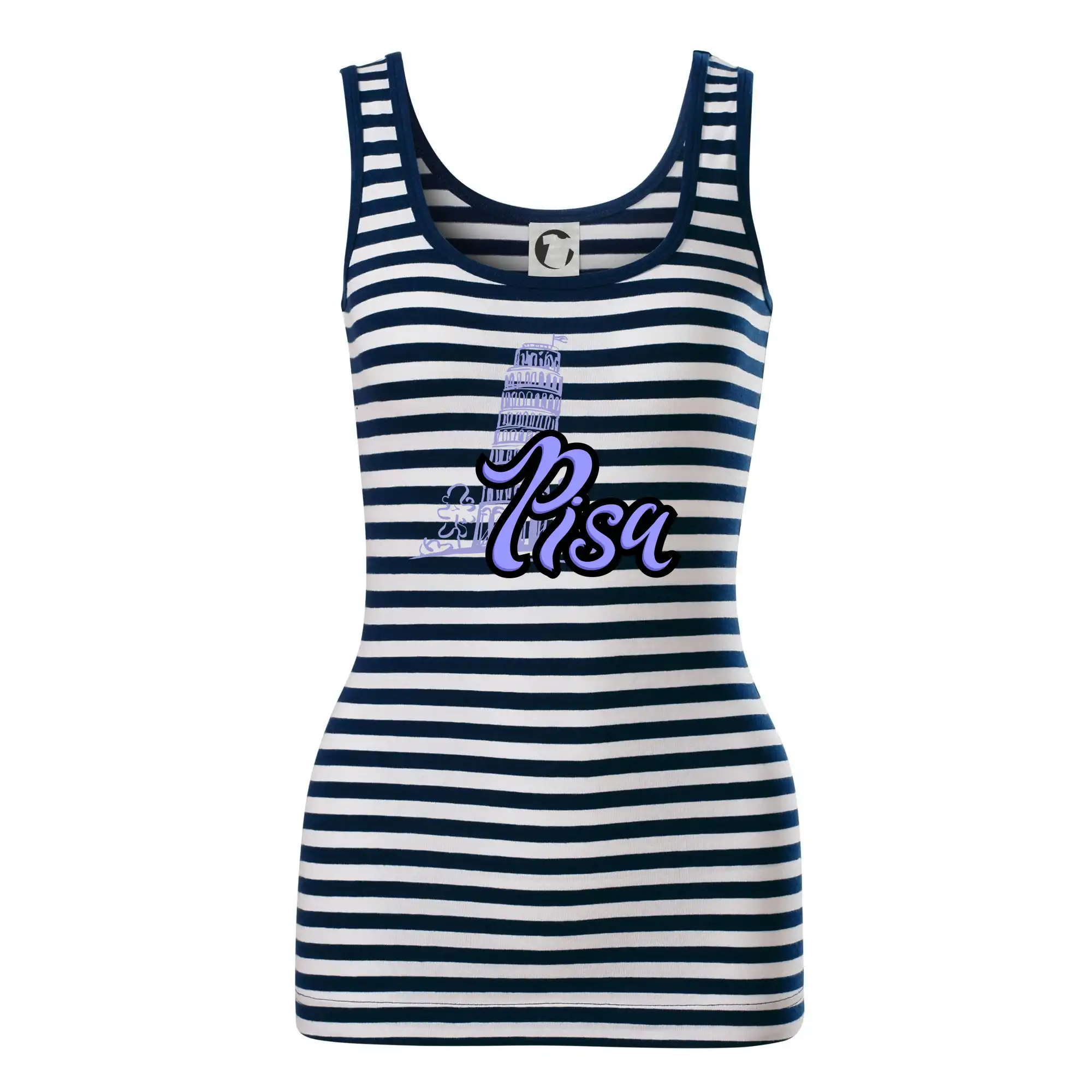 Tričká Taliansko - Pisa Lettering - Sailor tielko na vodu