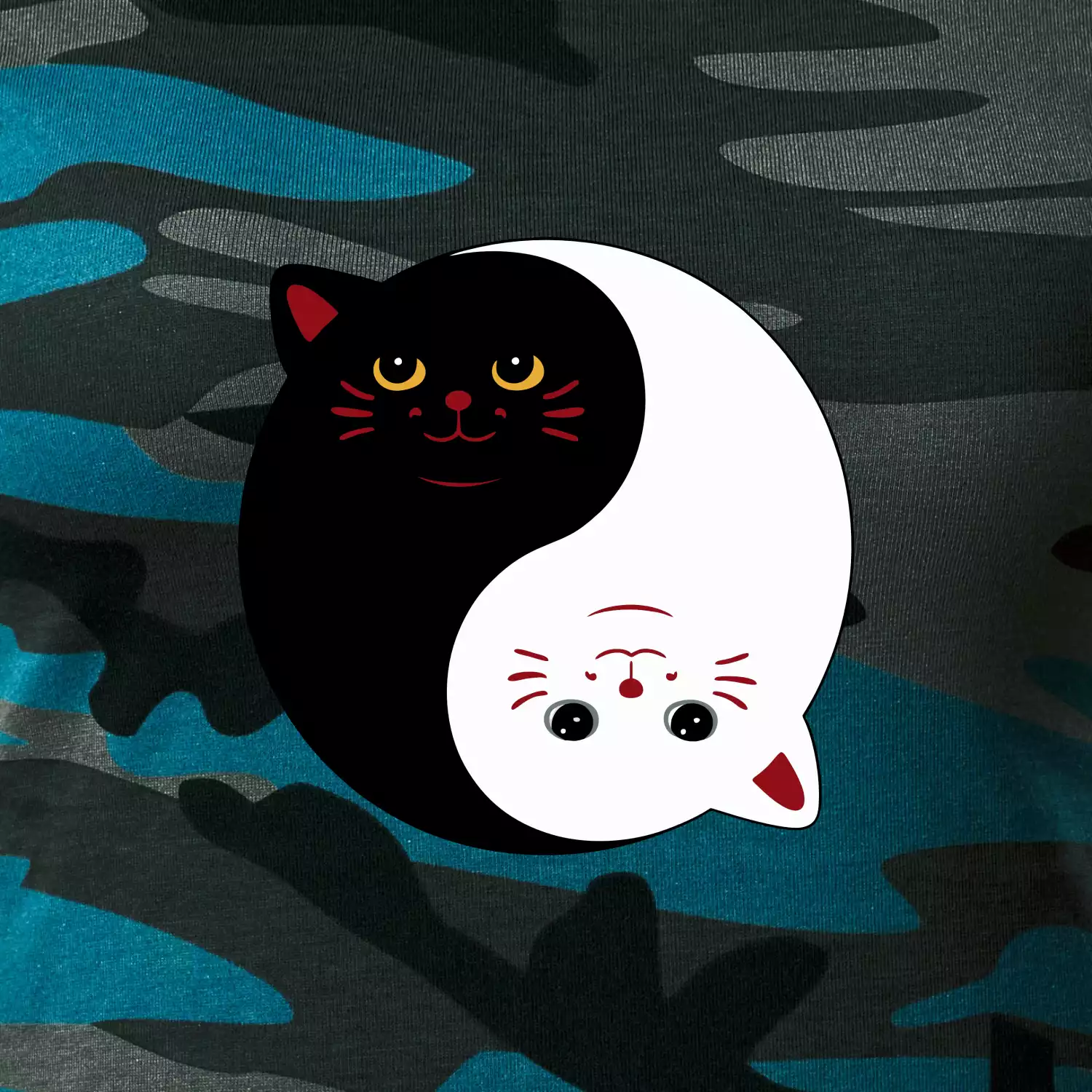 Kočky jin jang barevné