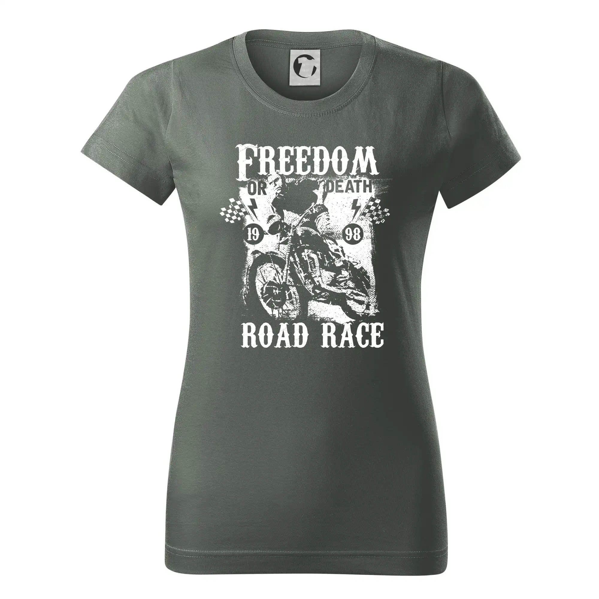 Motocross tričká - Freedom or Death - Dámske tričko basic - ľahko voľnejšie a dlhšie