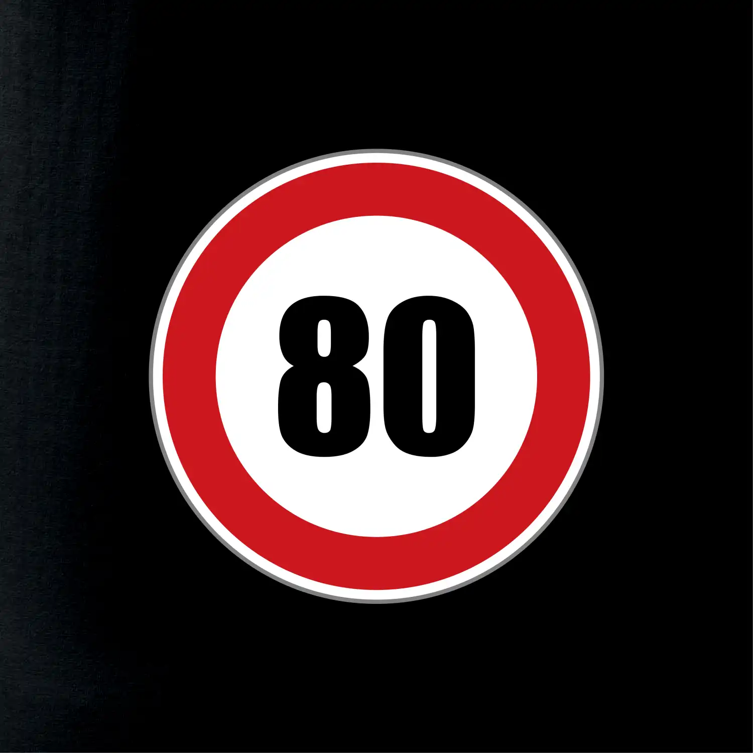 Dopravní značka - omezení rychlosti 80