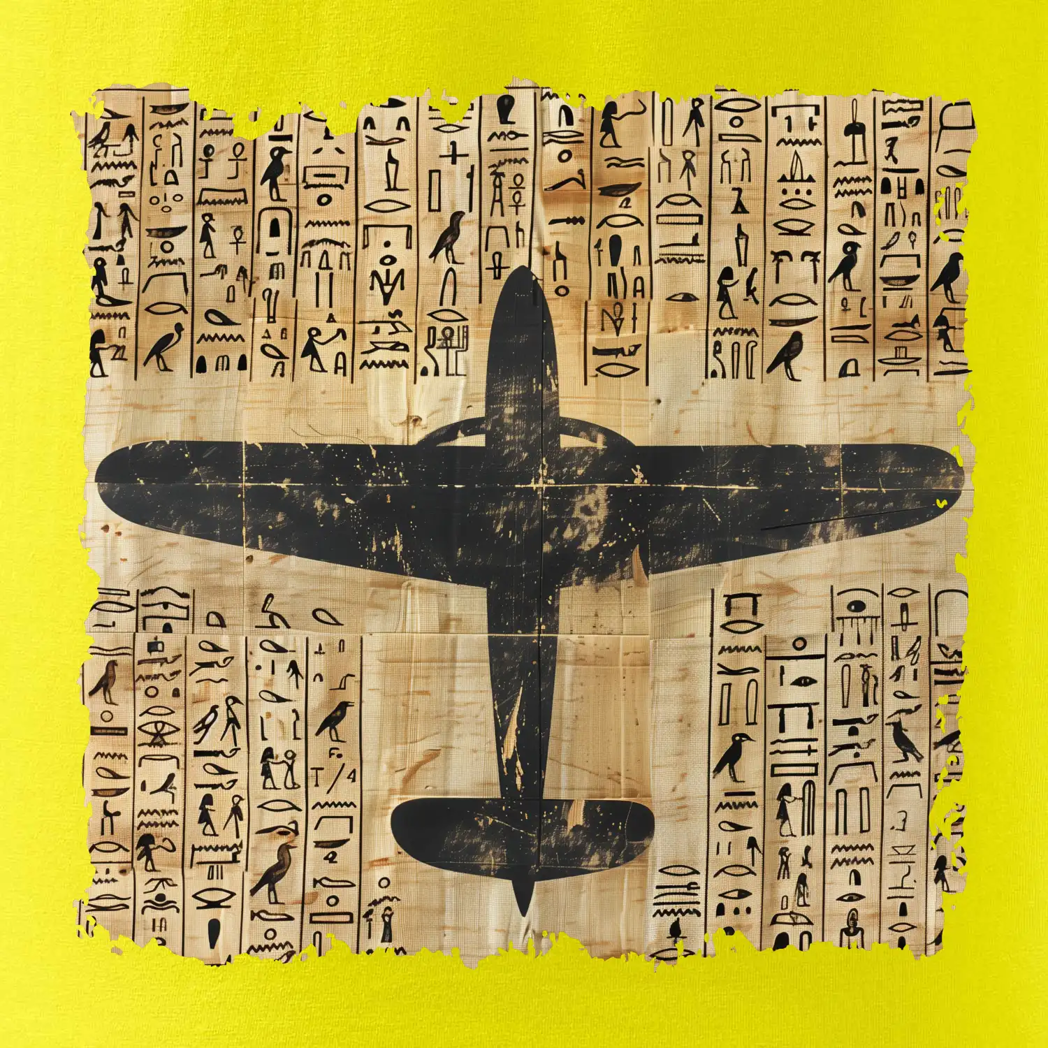 Egyptské hieroglyfy letadlo