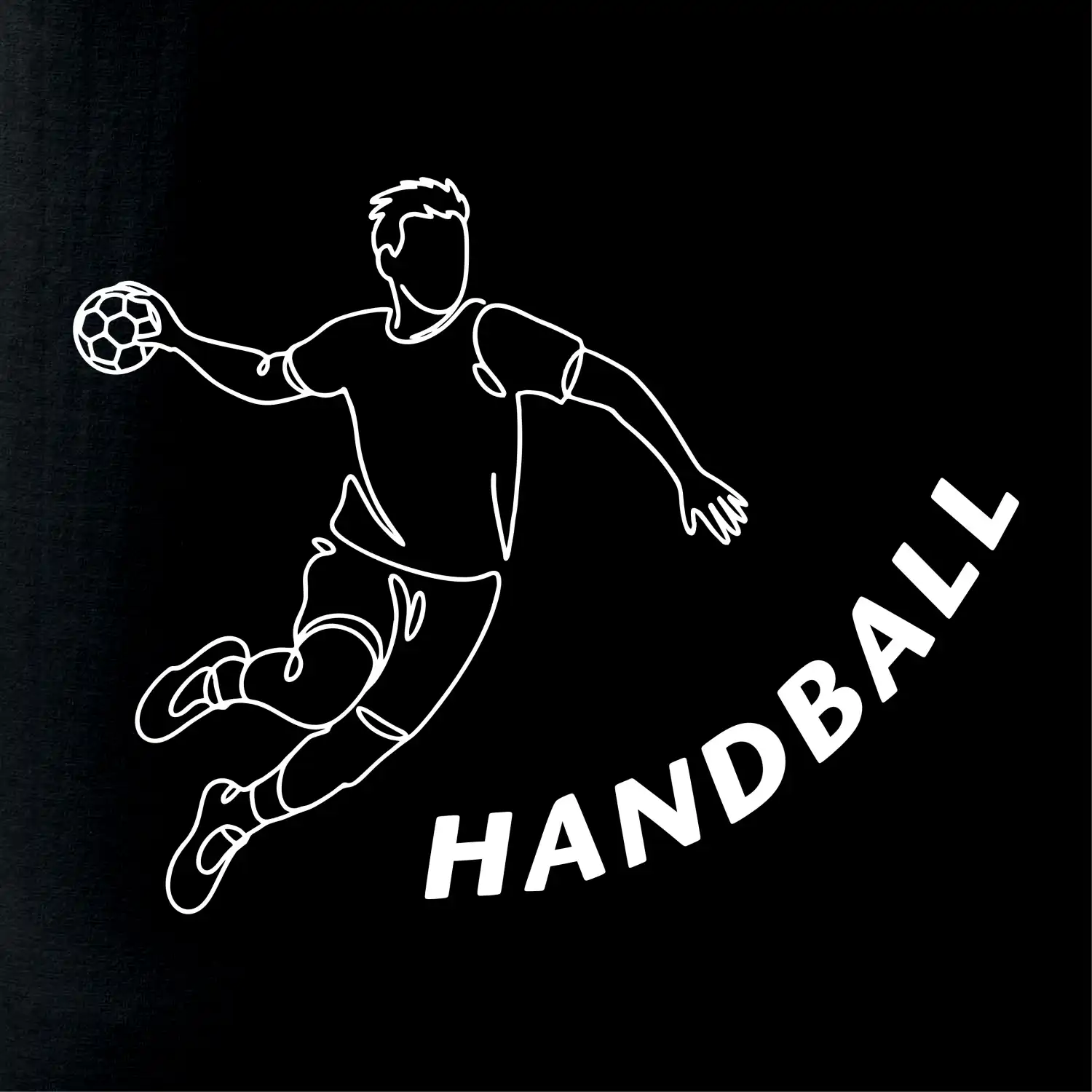Handball nápis šikmo