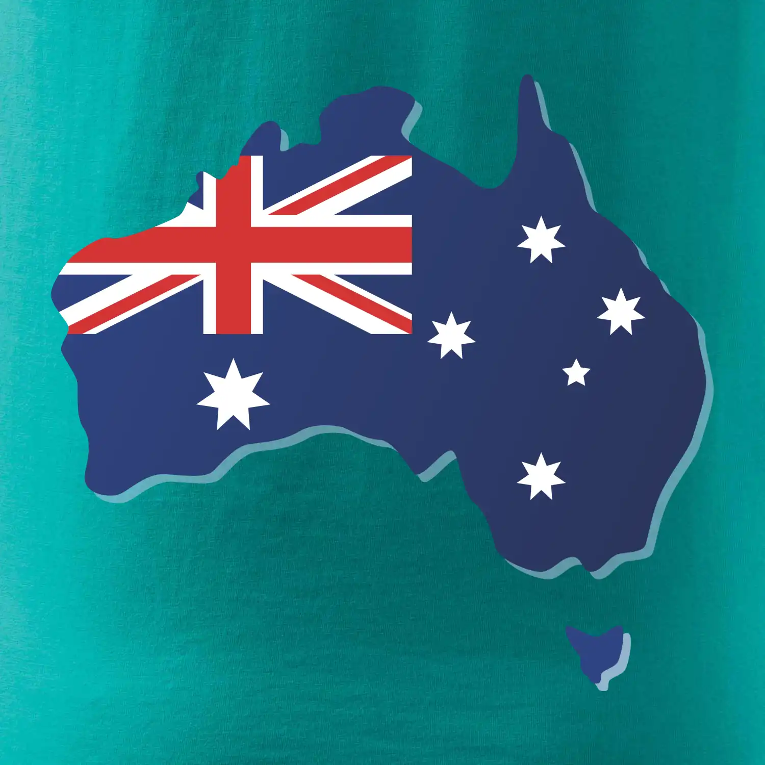 Austrálie - vlajka mapa