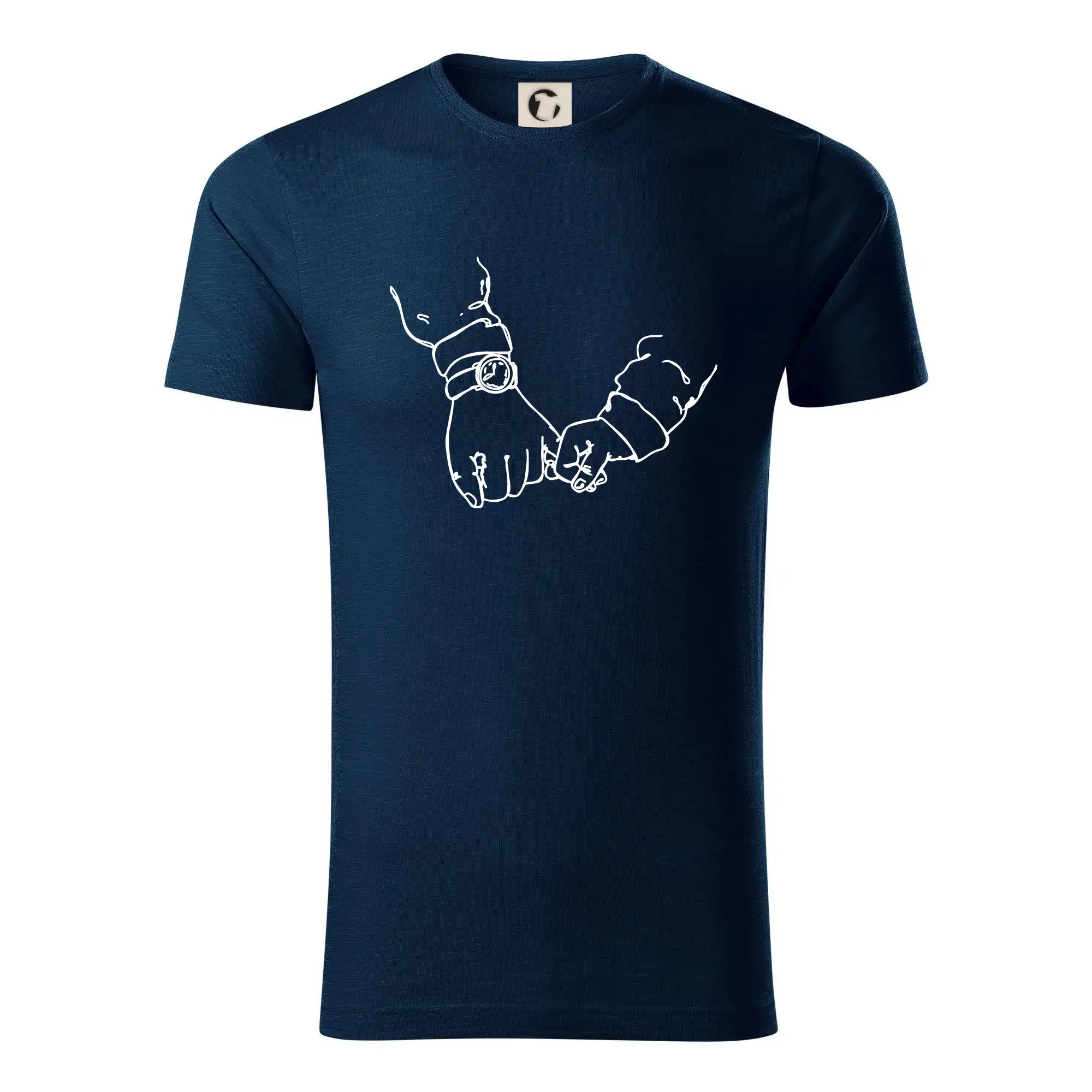 Táta a syn ruce obrys