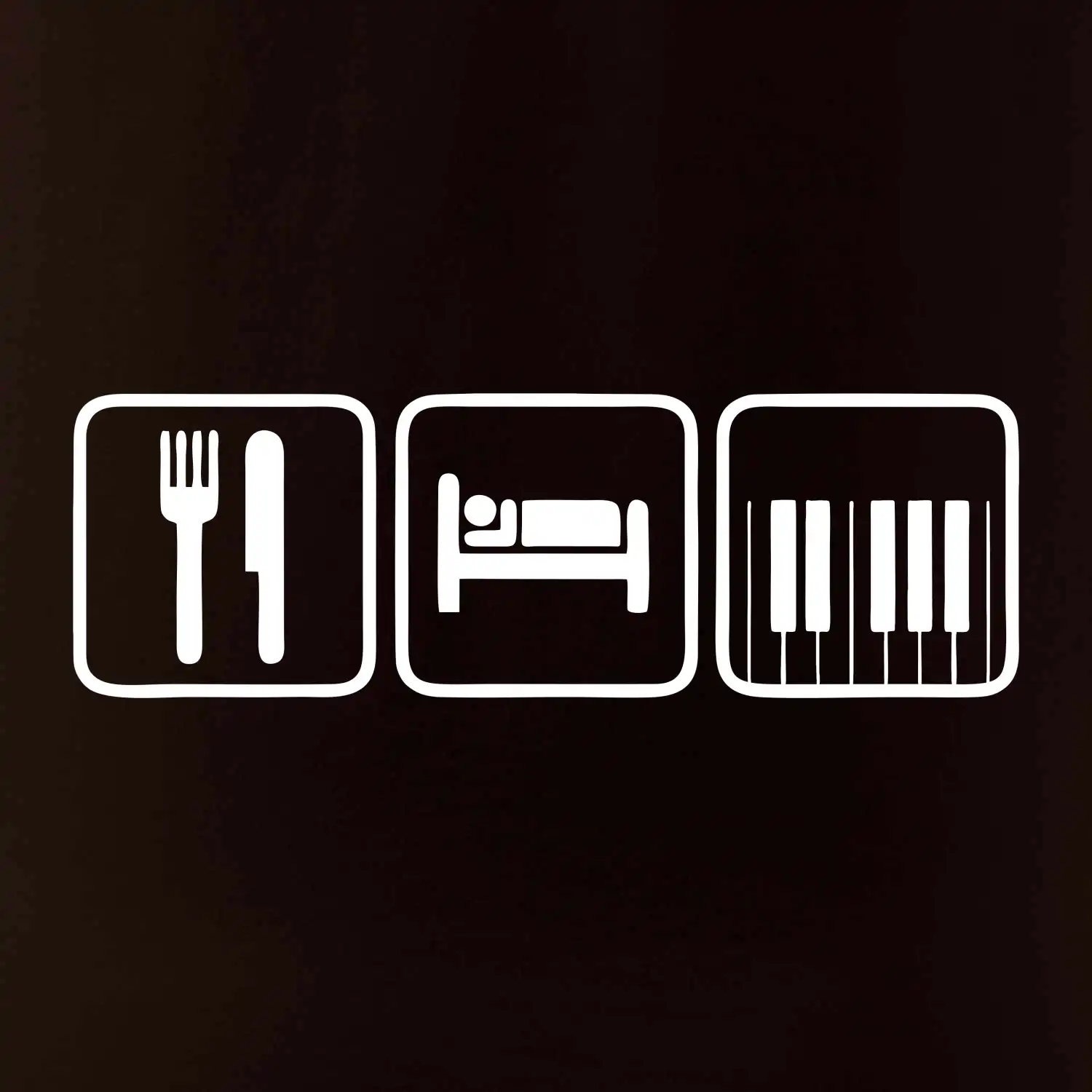Eat sleep piano v řadě