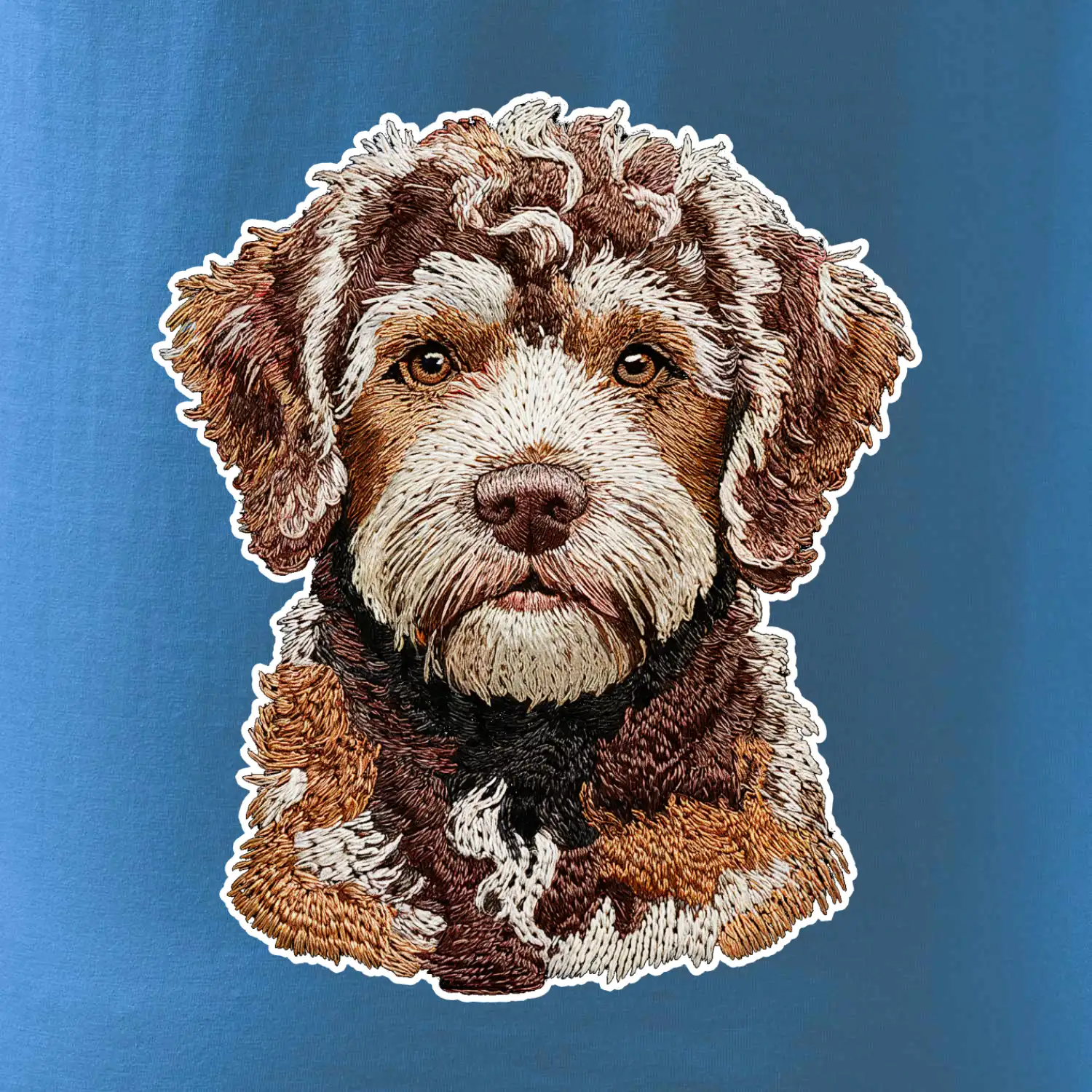 Lagotto romagnolo vyšívaná hlava na prsu
