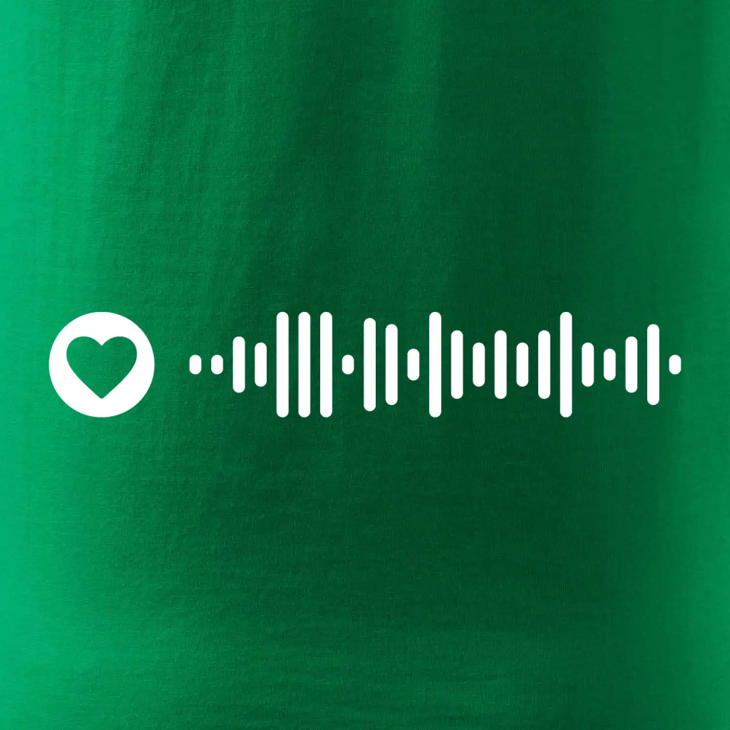 Zamilovaný Spotify kód na prsu