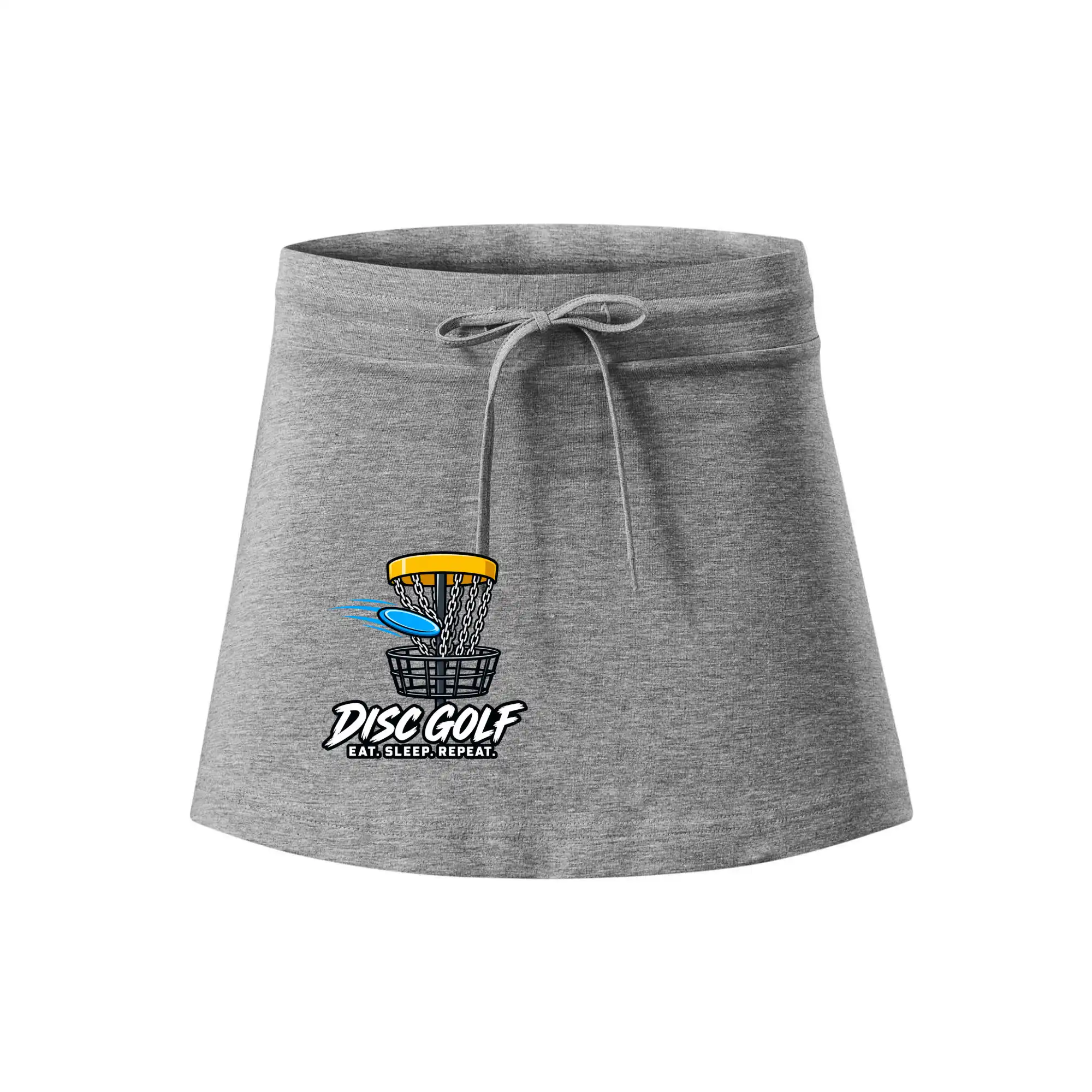 Discgolfový koš s letícím diskem eat sleep repeat