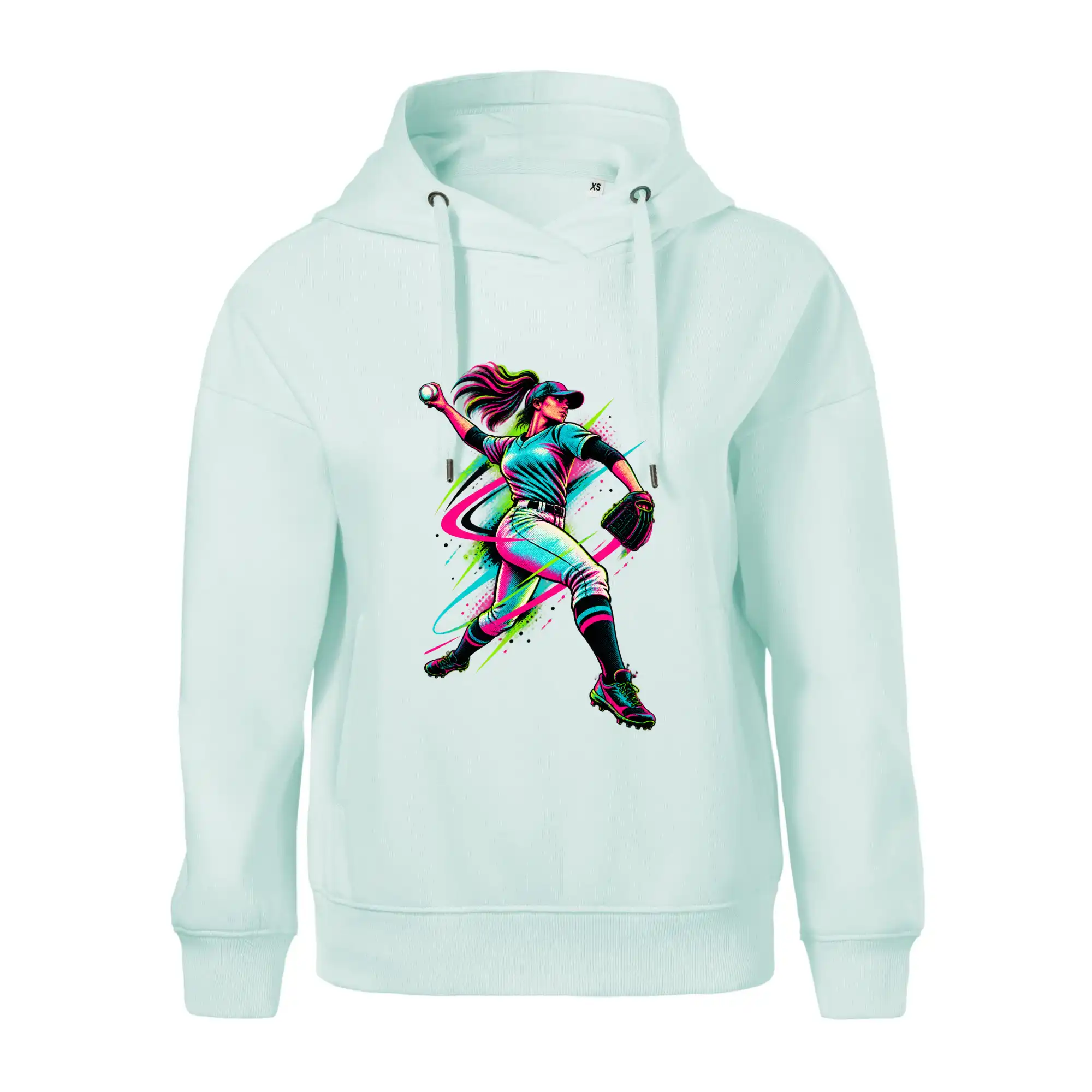 Baseballová nadhazovačka neonový pop art