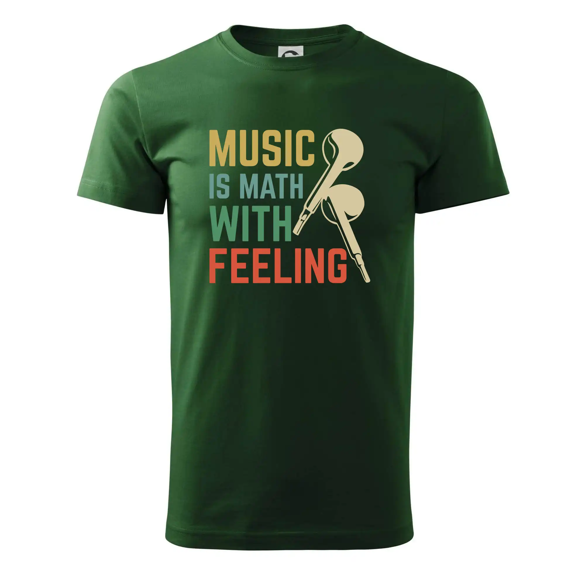 Vtipné tričká pre matematiky - Music is math with feeling - Klasické pánske tričko vyššej gramáže