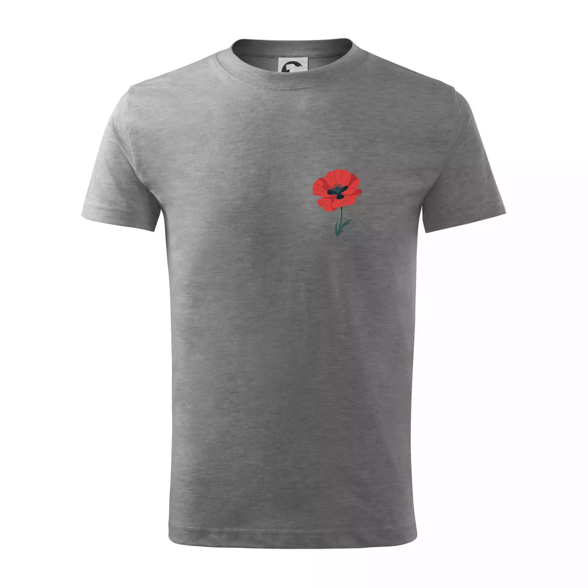 Vlčí mák kreslený na prsu