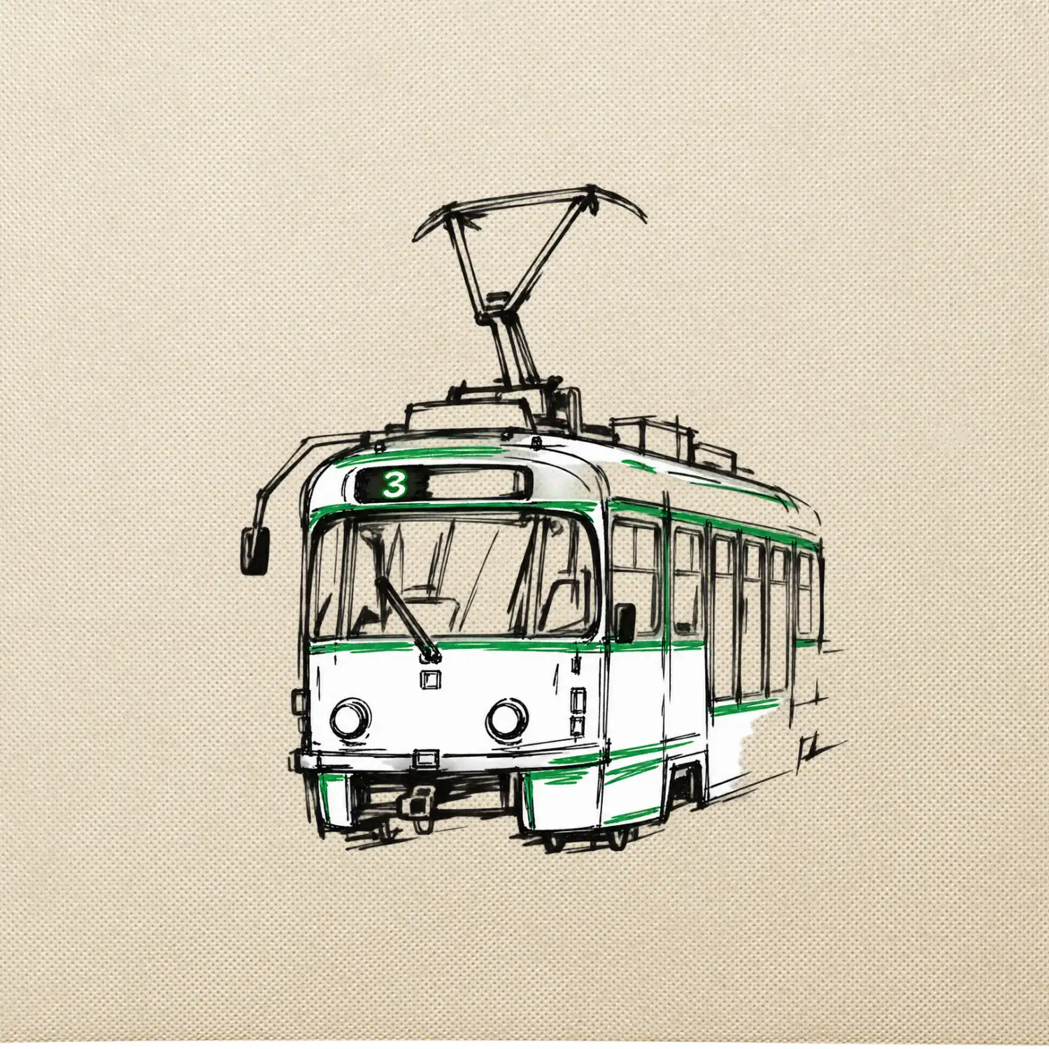 T3R SLF minimalistická kresba jedním tahem