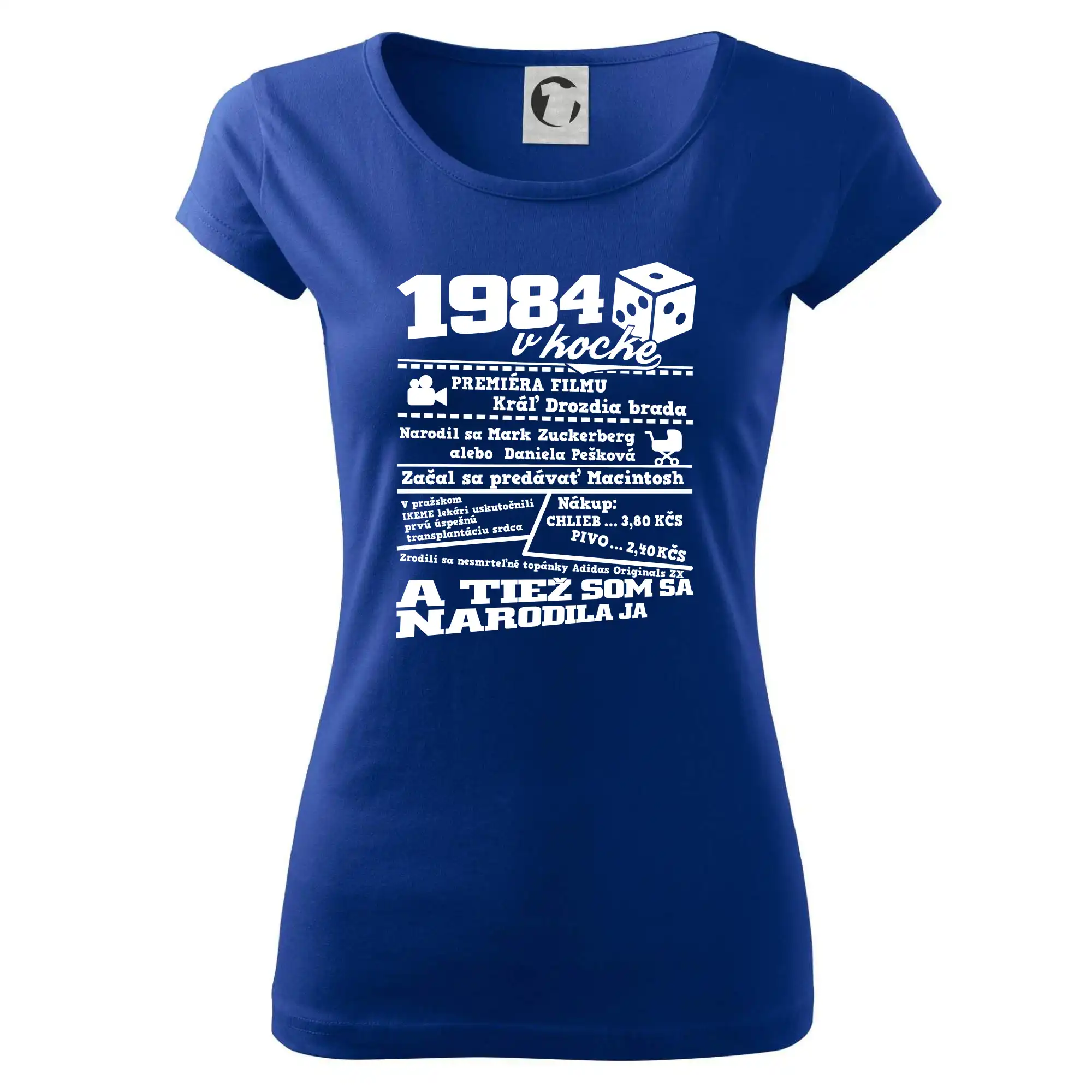 Trička s ročníkom 1984 - 1984 v kocke - Dámske tričko Pure