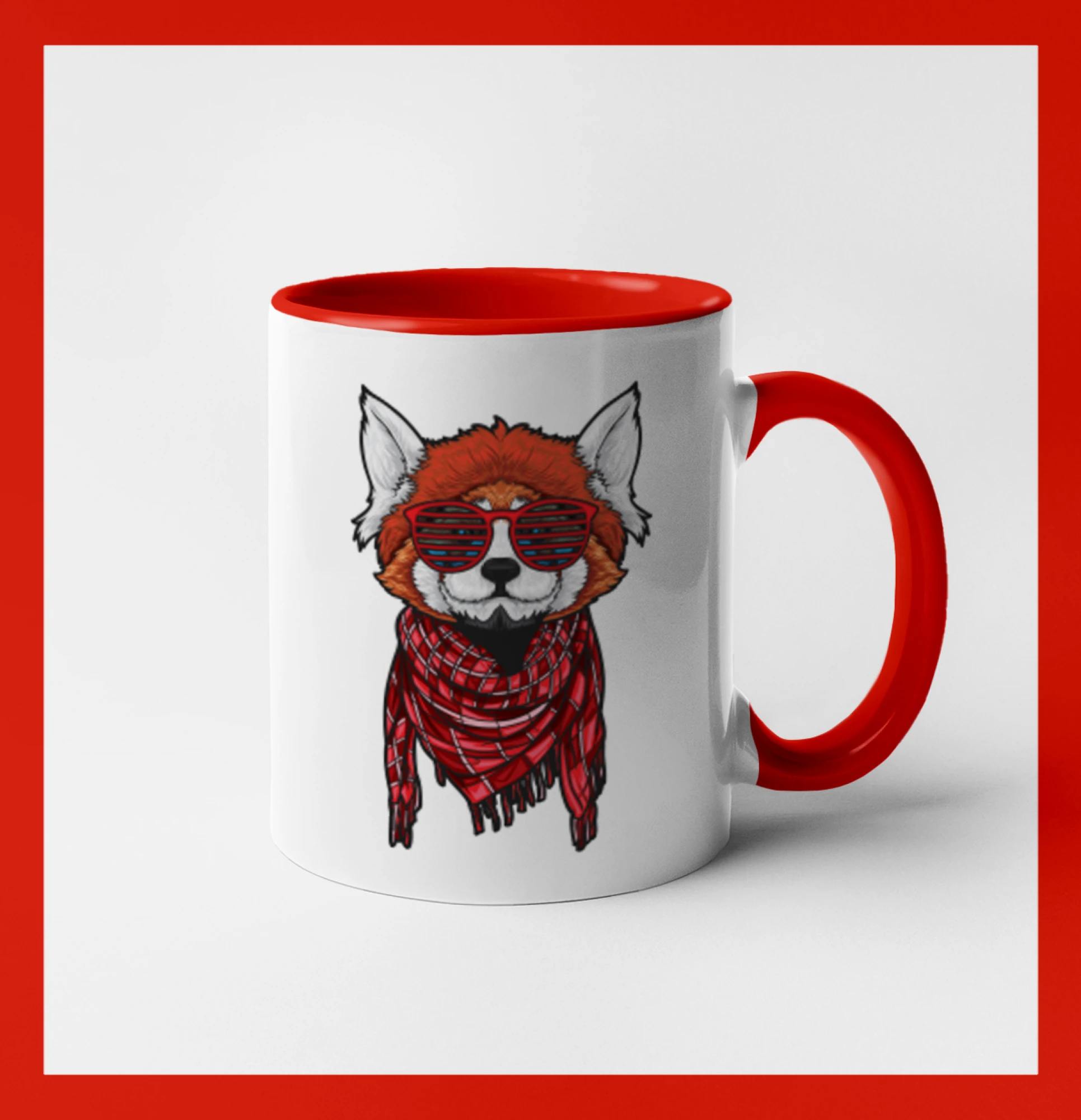 Červená panda hipster